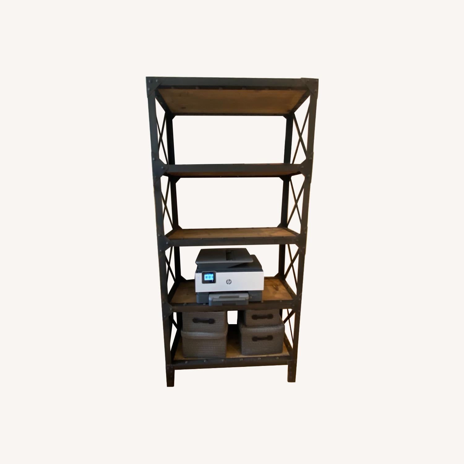 ABC Store Wood, Metal Shelf With Side X pattern - image-4