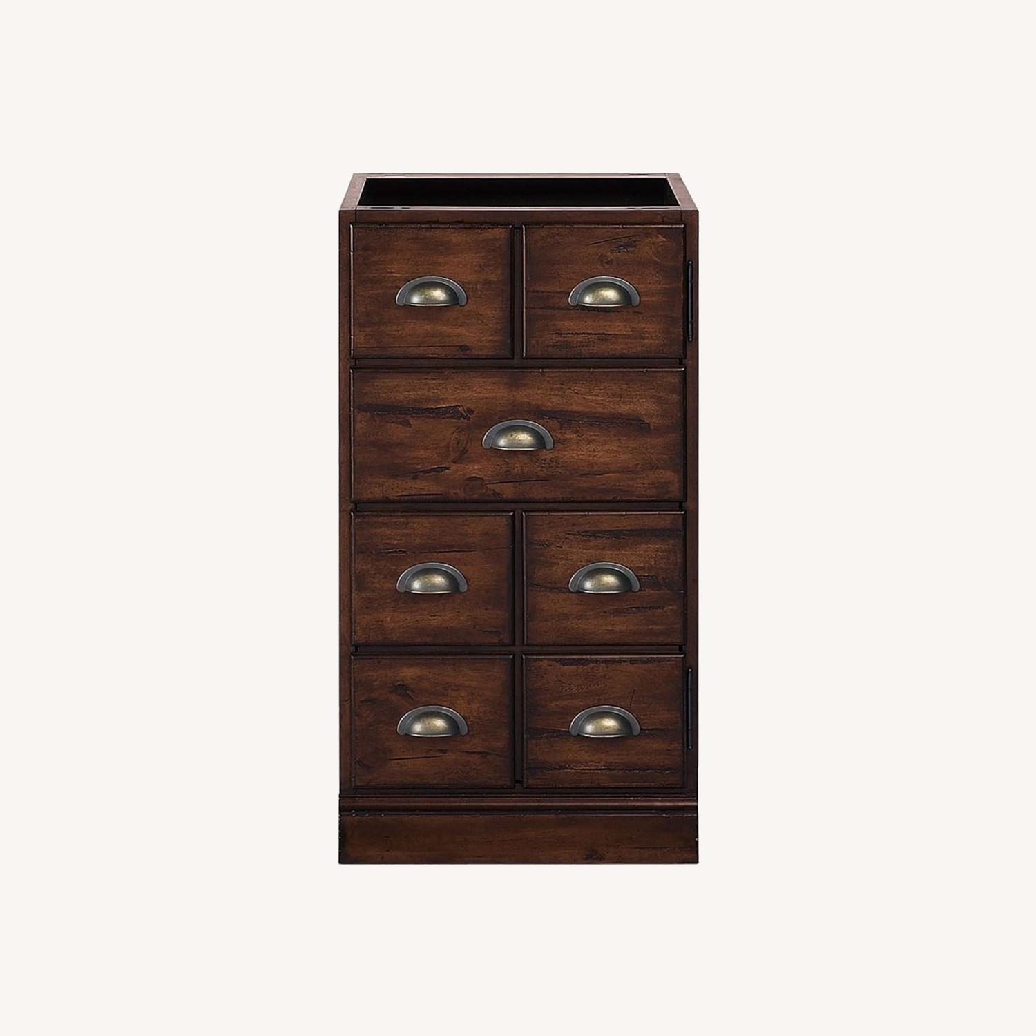 Pottery Barn Printer's 16" Bluff Cut Door Cabinet - image-0