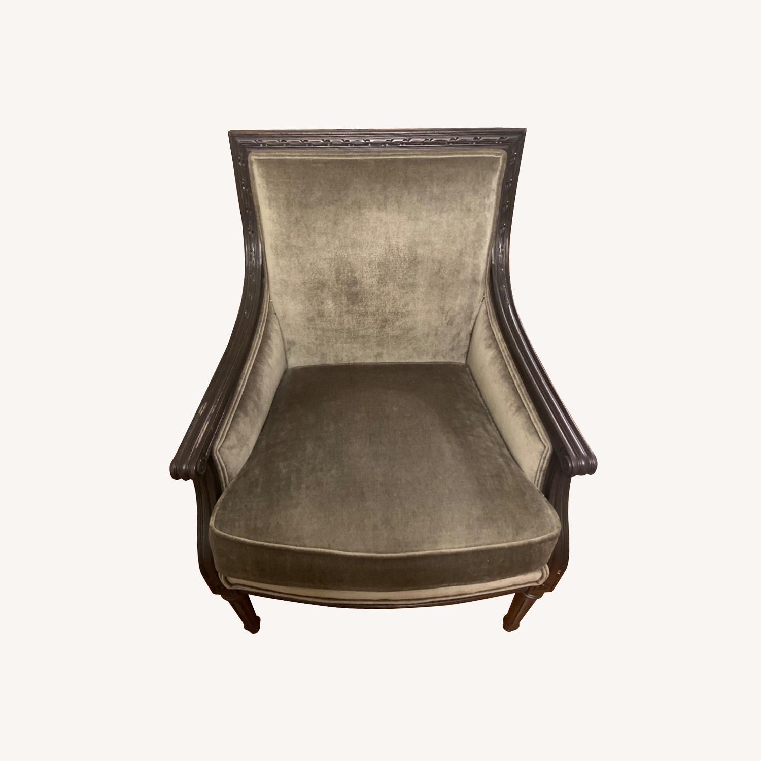 Ethan Allen Gisselle Chair Romana Slate Green - image-0