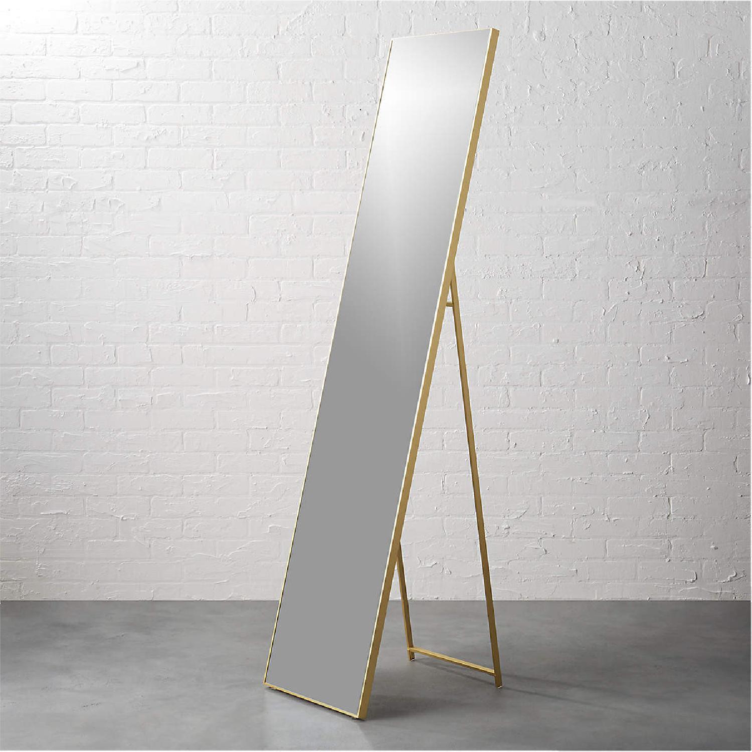 CB2 Infinity Standing Brass Floor Length Mirror - image-4