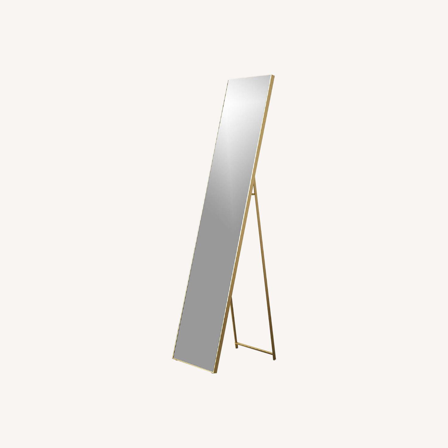 CB2 Infinity Standing Brass Floor Length Mirror - image-0
