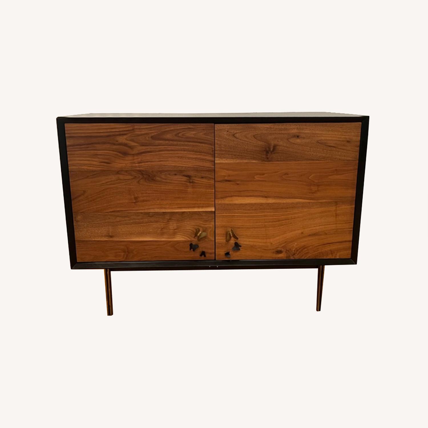 Organic Modernism Custom Made Wood Media Cabinet - image-0
