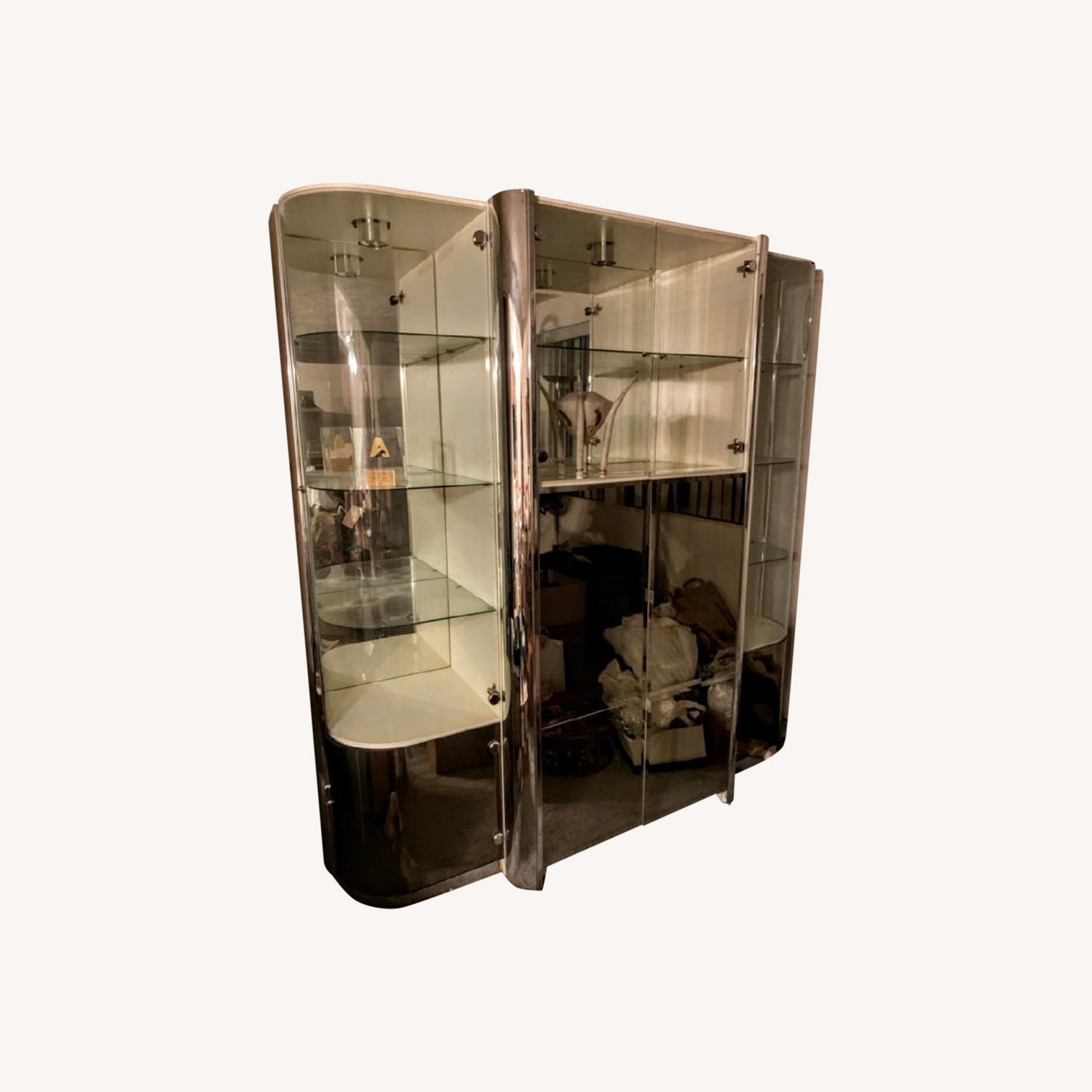 Fortunoff 3 Piece Mirrored Wall Entertainment Center - image-0