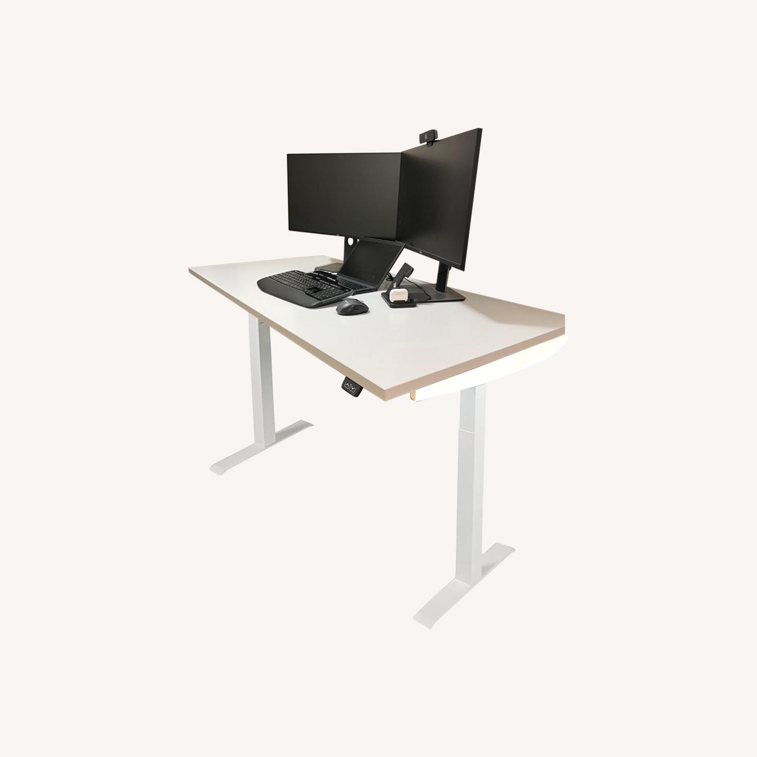 Bush White 60" Wide Electric Standing Desk - image-0