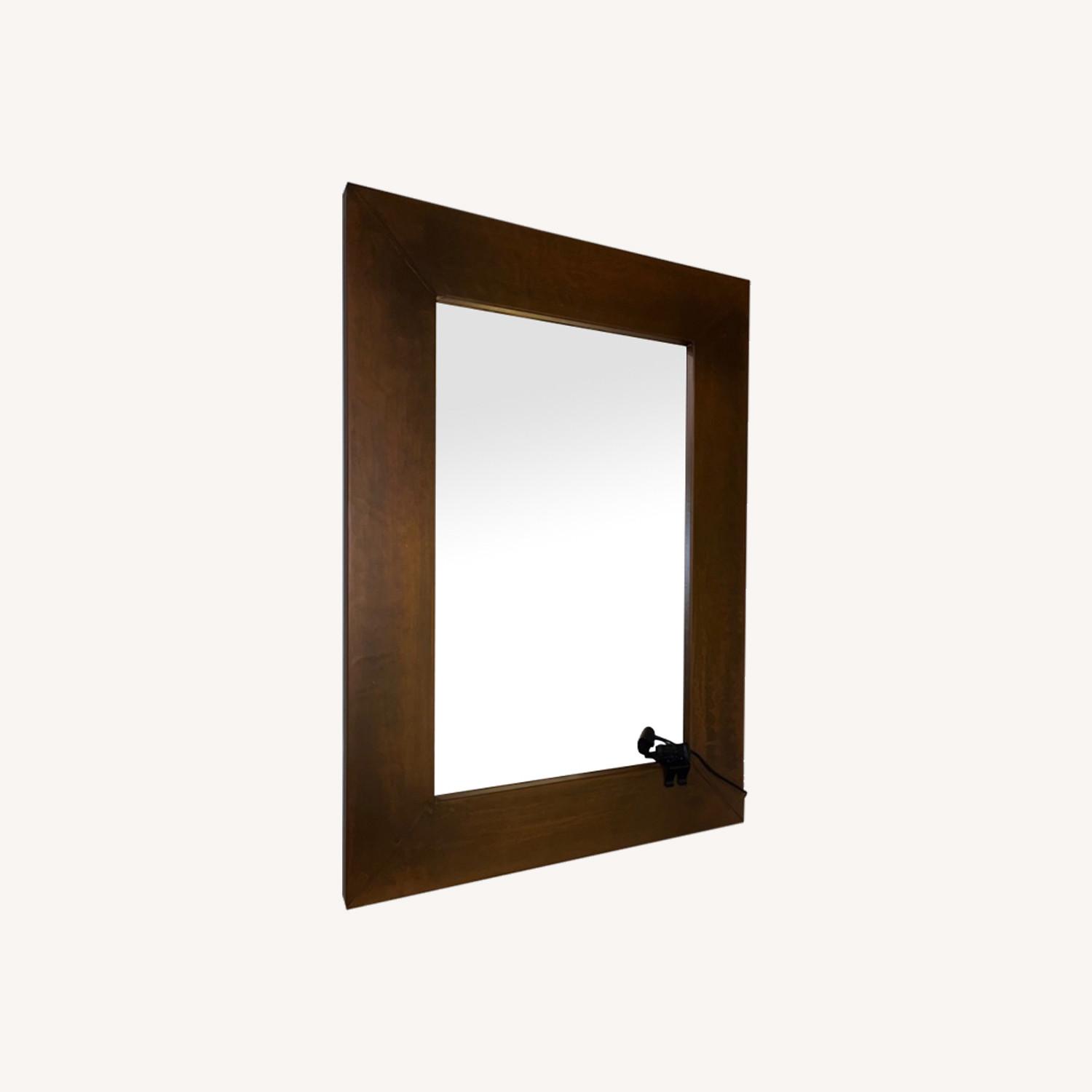 Crate & Barrel Copper Framed Mirror - image-0