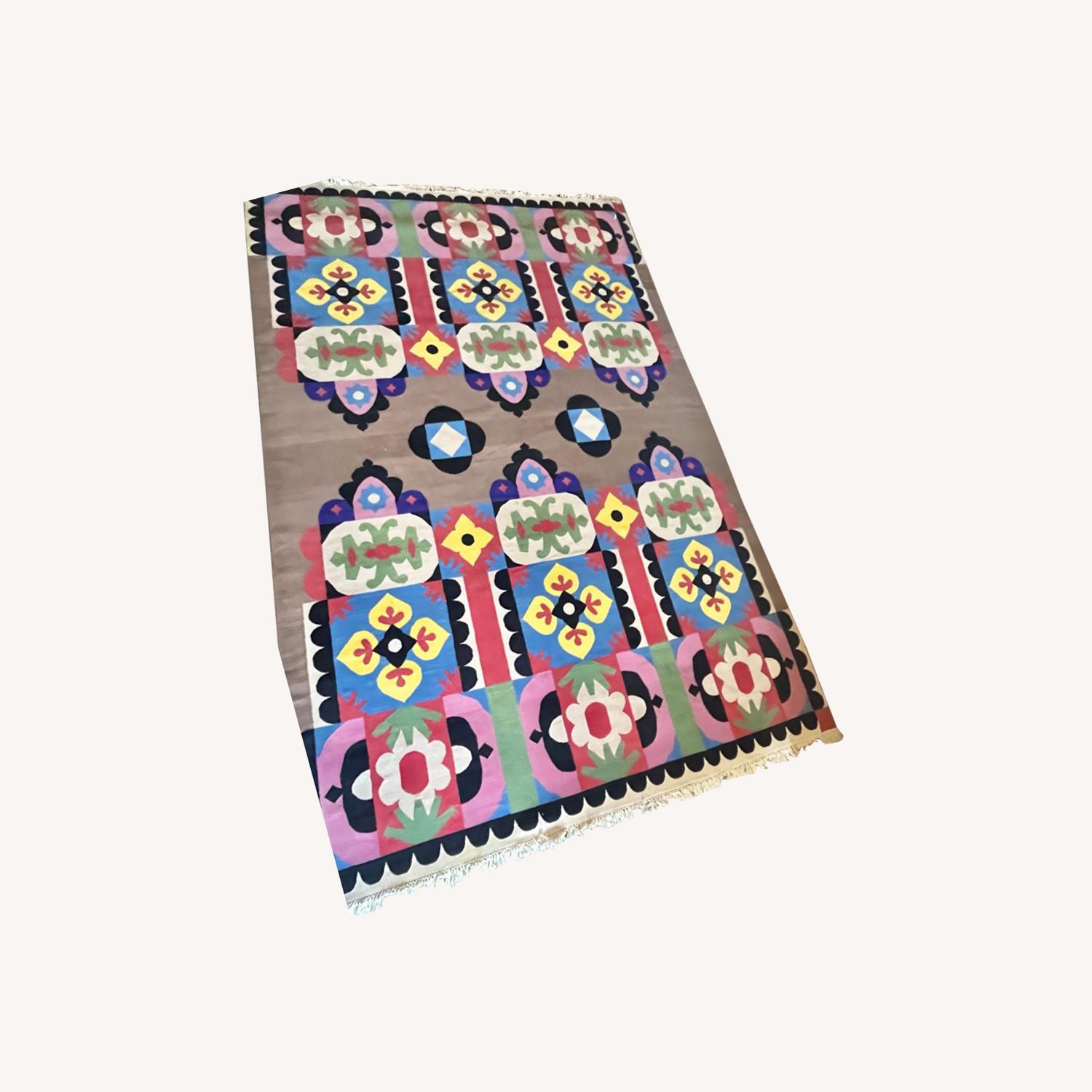 Maharam Multicolor Cotton Flat Weave Rug - image-0