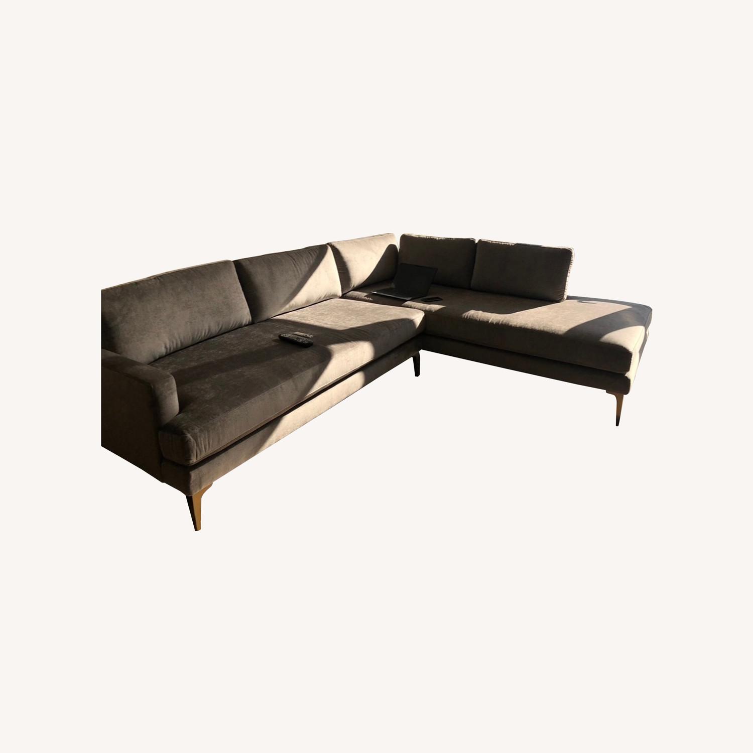 West Elm Andes 2-Piece Bumper Chaise Sectional (90"105") - image-0