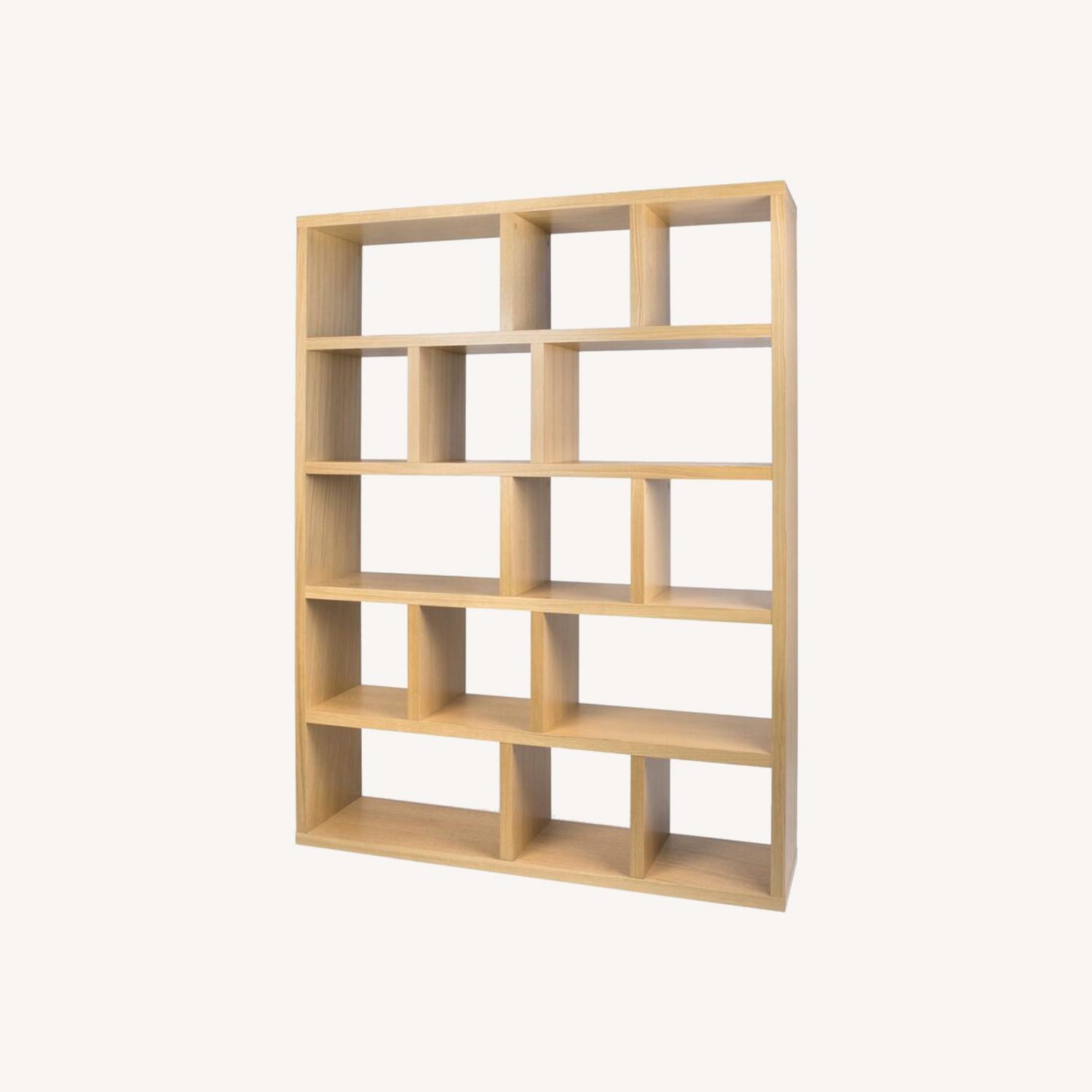 Wayfair Modern White Oak Bookshelf - image-0