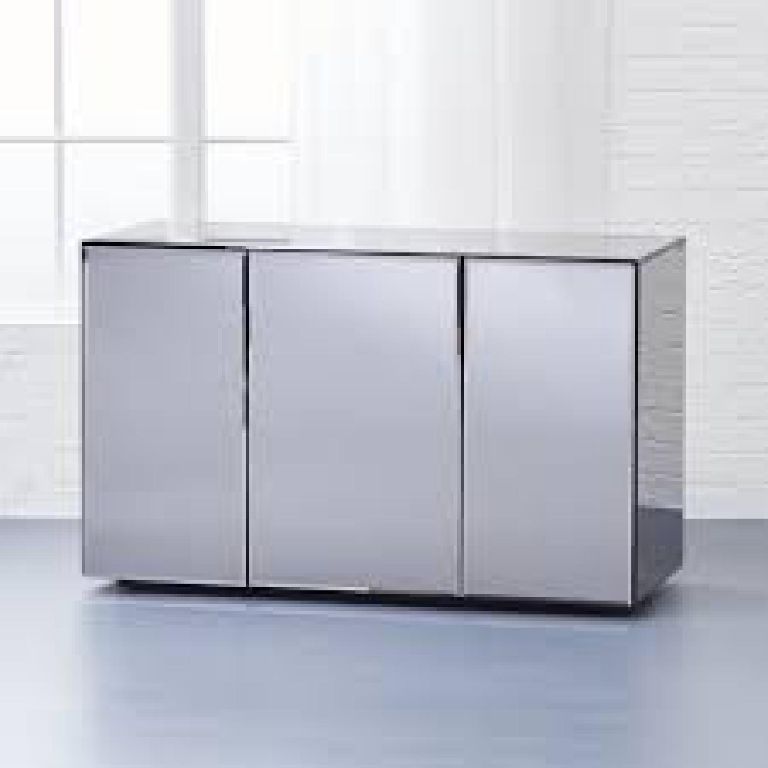 CB2 Mirrored Media Storage - image-0