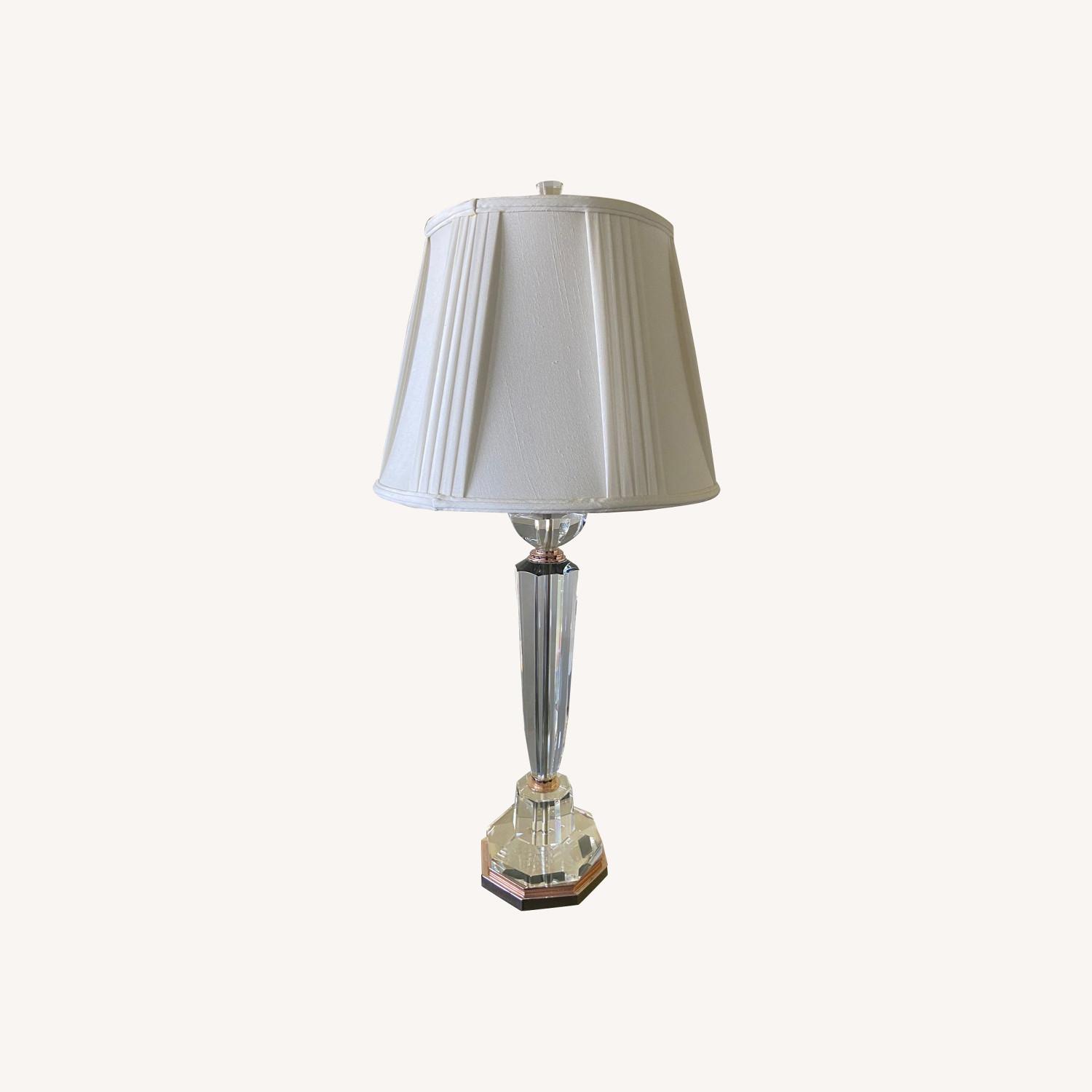 Two Decorative Arts Inc Crystal Table Lamps - image-0