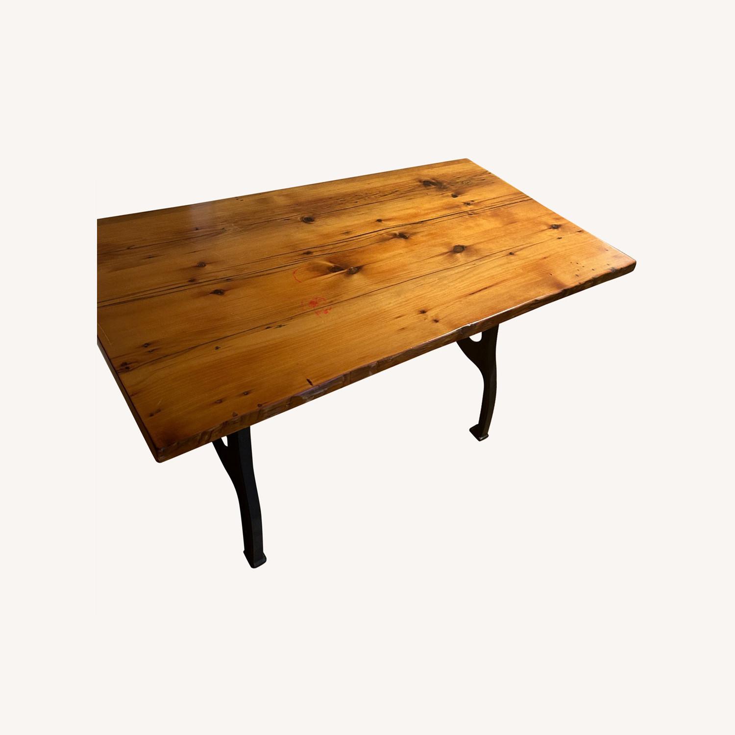 Rare NY Cast Iron Leg Desk - image-0