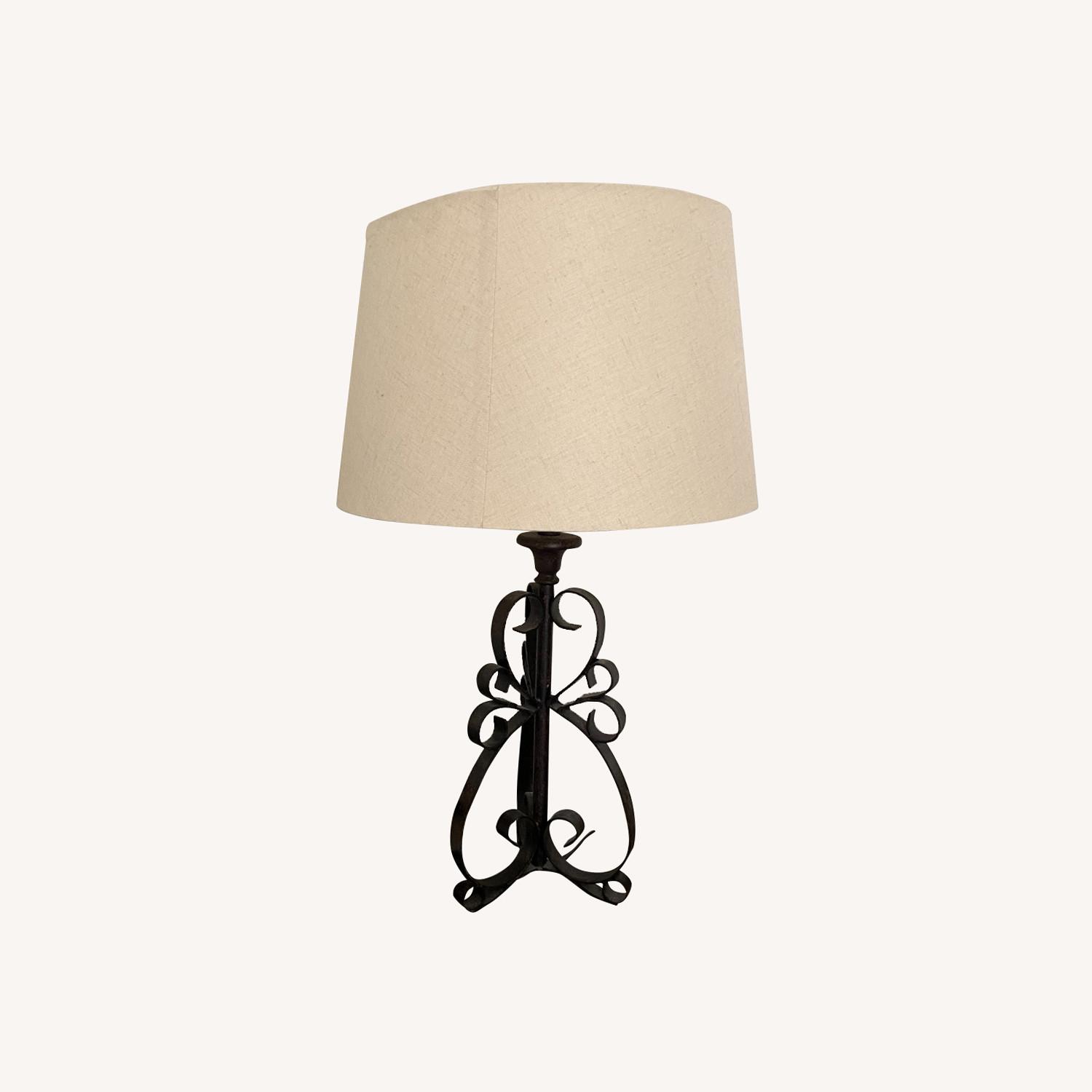 Set of Custom Hand-Forged Bedside Lamps - image-0