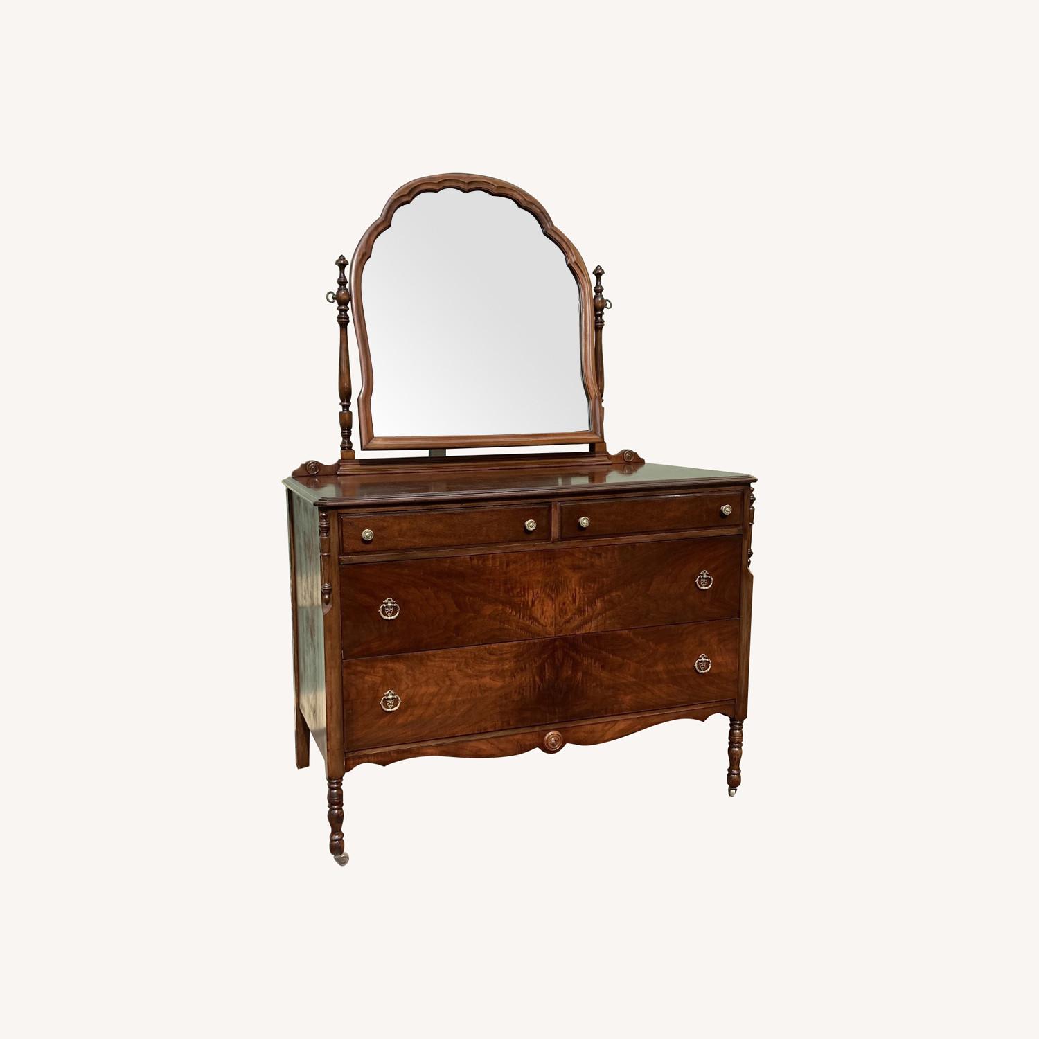Refinished Vintage Dresser with Mirror - image-0