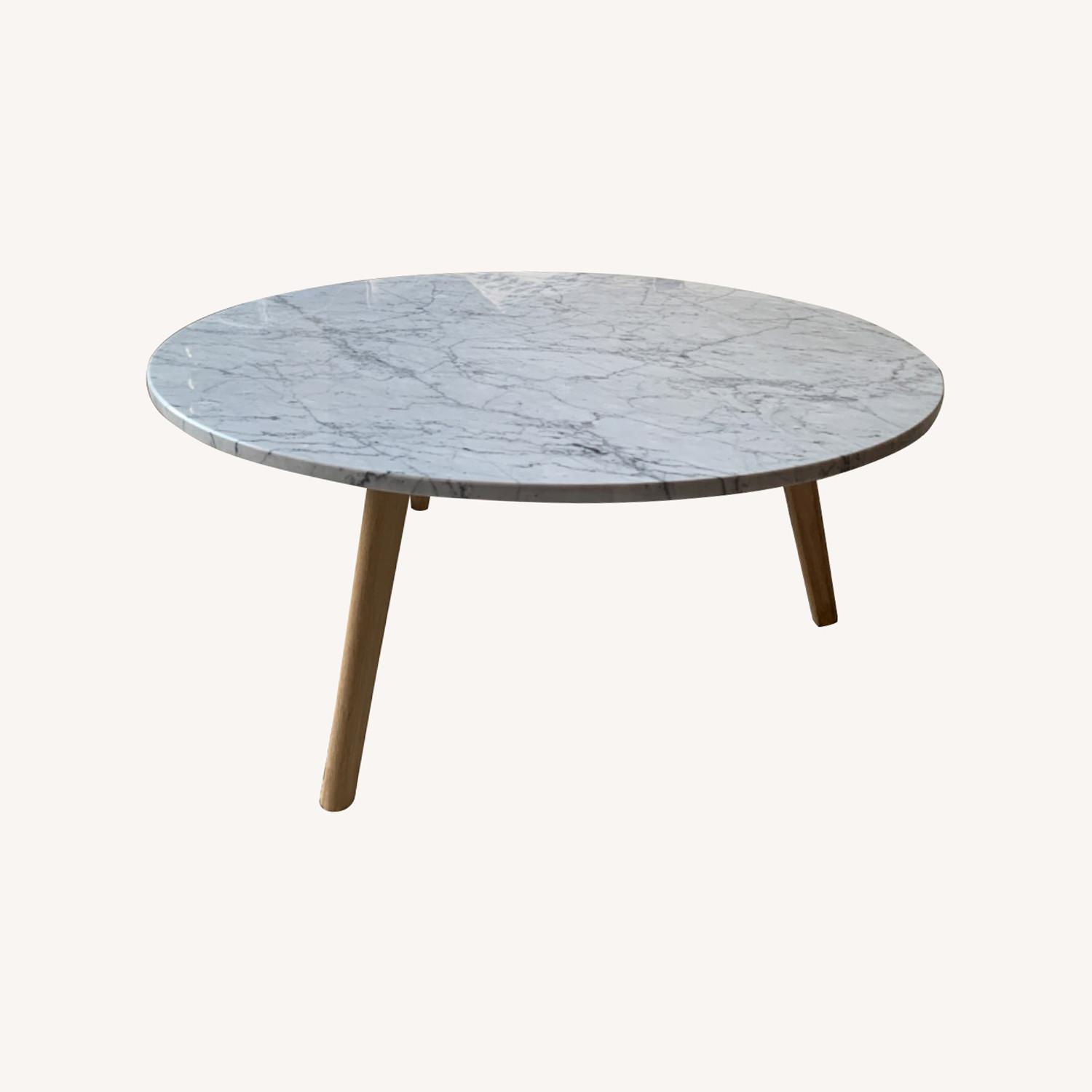 Article Round White Coffee Table - image-0