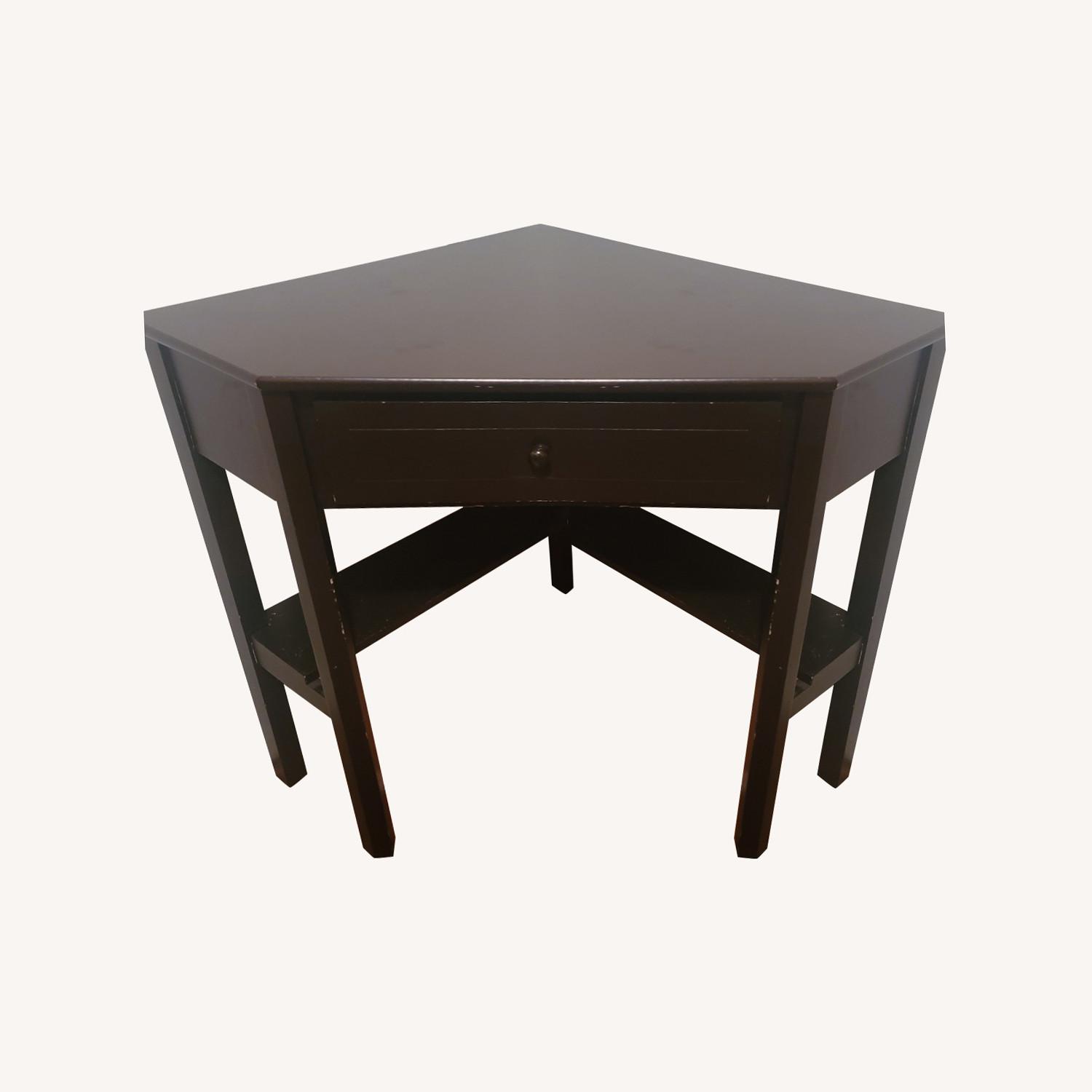 Furniture of America Large Corner Study Desk Black - image-0