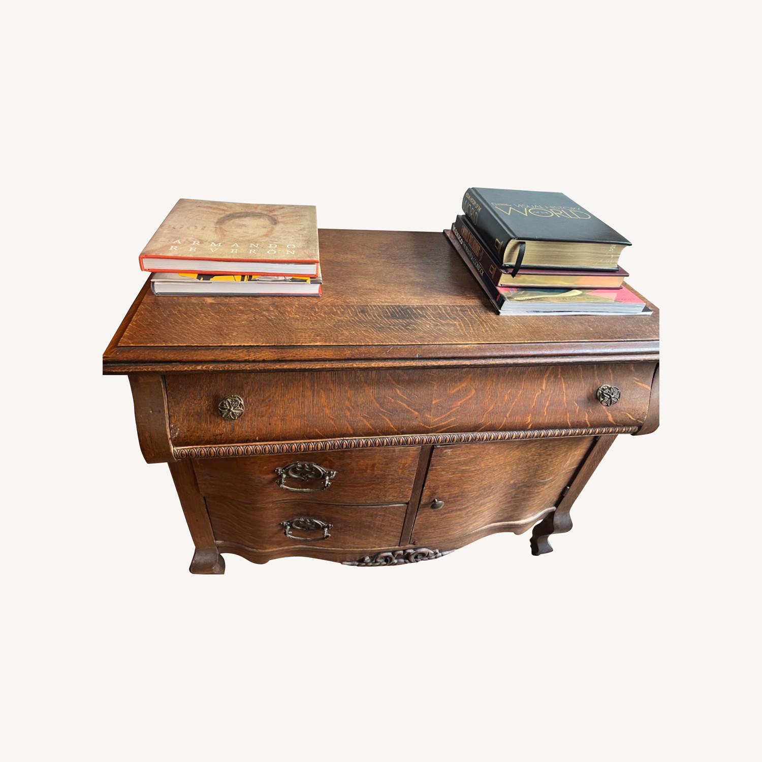 Oak Dresser Storage with Drawers - image-0