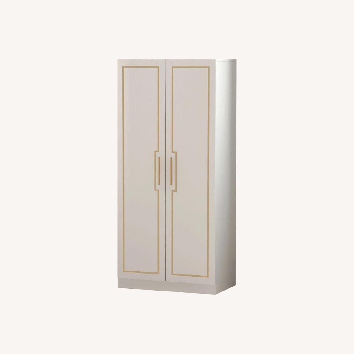 Wayfair White and Gold Wardrobe - image-0