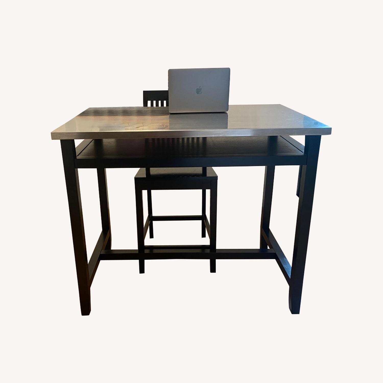 Crate & Barrel High Top Table and Chair - image-0