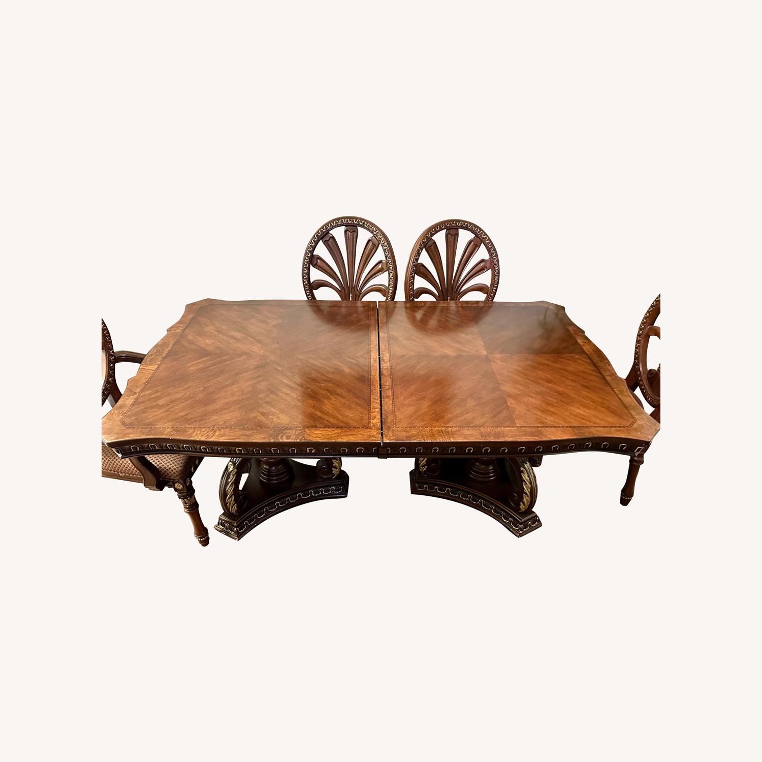 Dark Oak Charmond Dining Table With Chairs - image-0