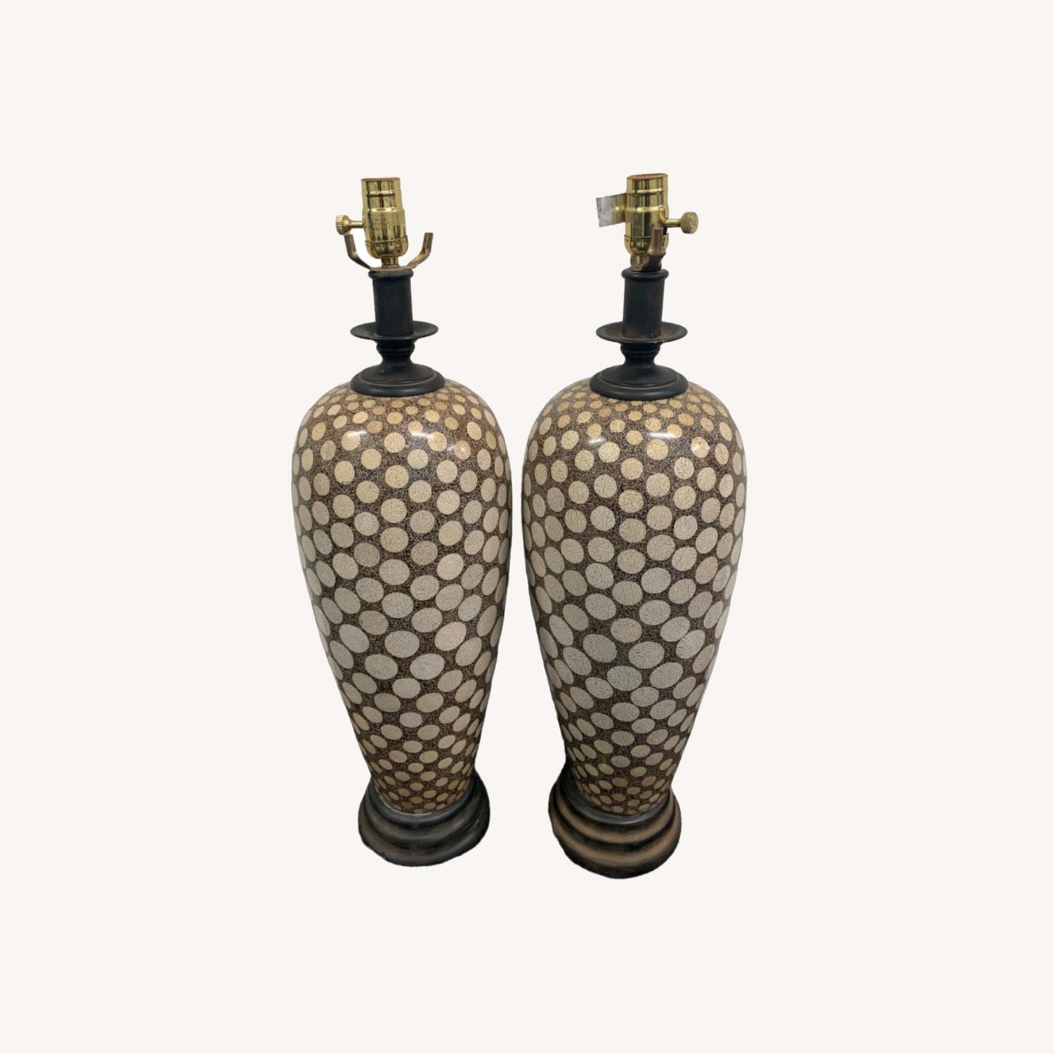 Maitland Smith Polkadot Table Lamps (Pair) - image-0