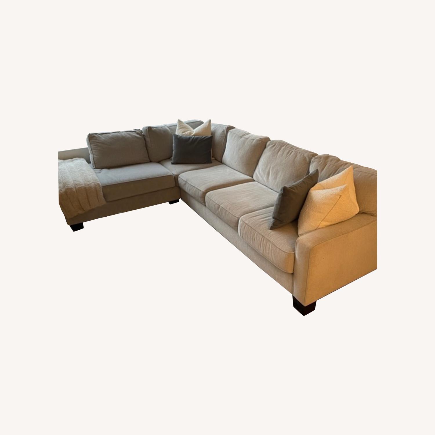 Raymour & Flanigan Large 2 Piece Sectional Sofa - image-0