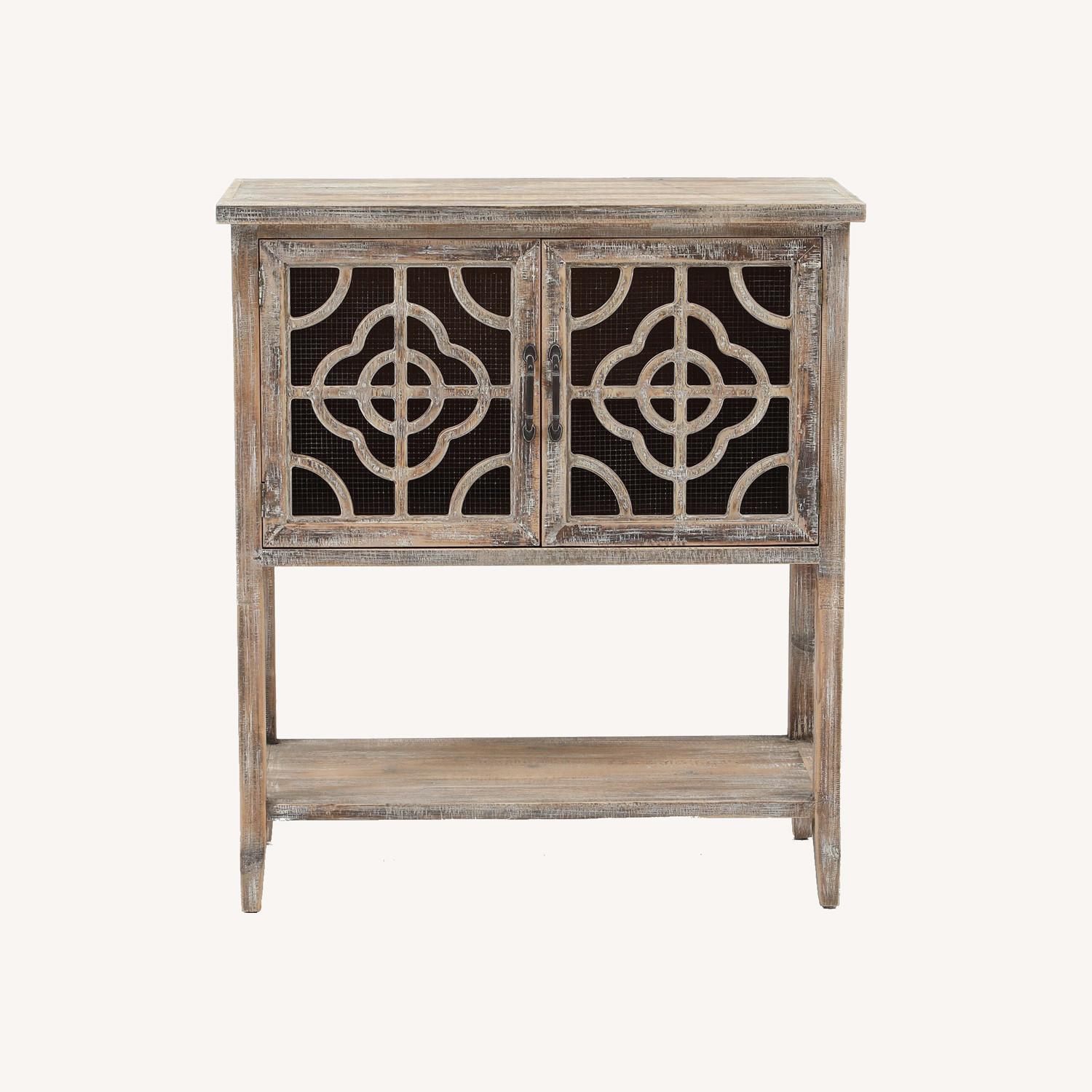 Wayfair Accent Table Ellianna 2 Door Wood AptDeco