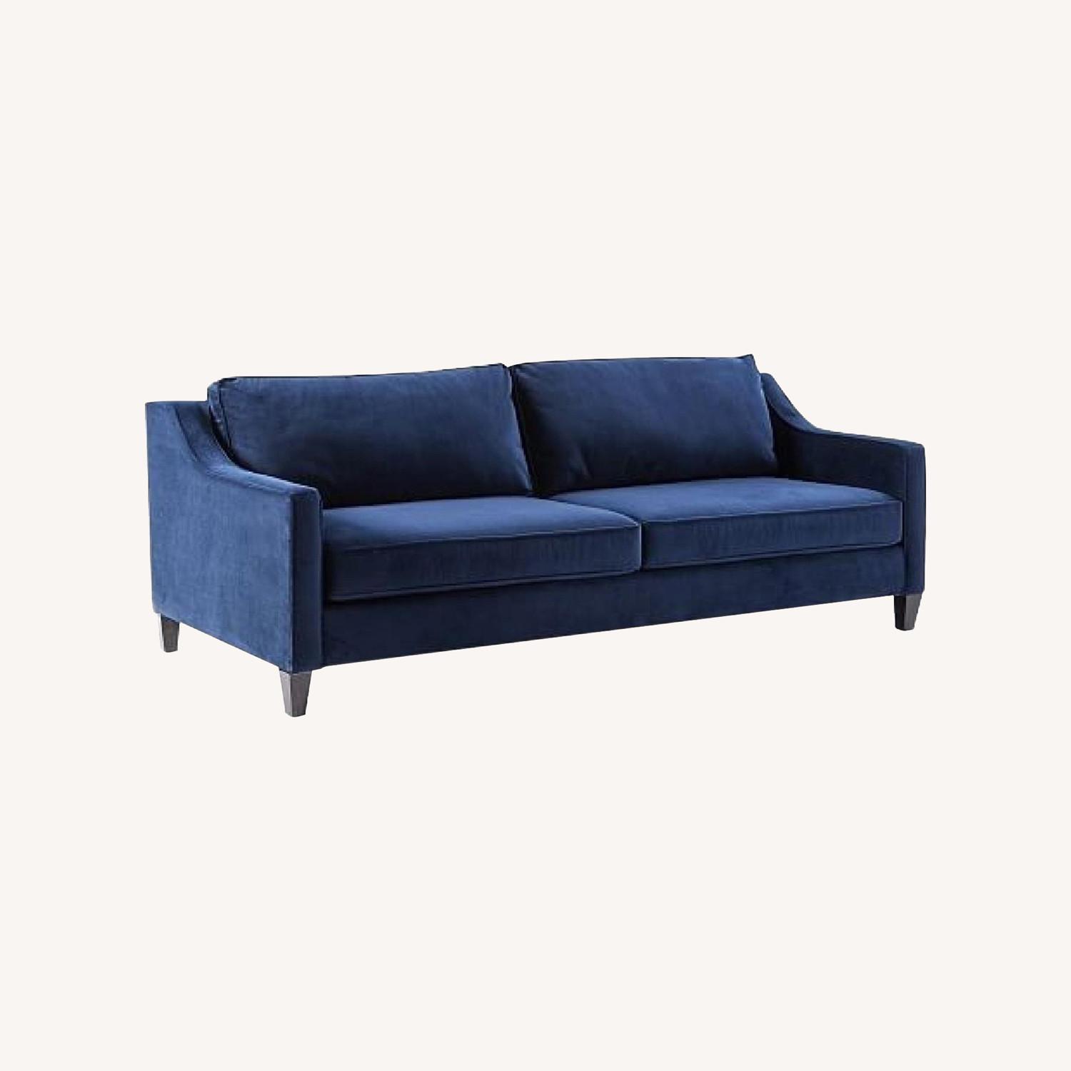 West Elm Paidge Sofa in Navy Velvet - image-0