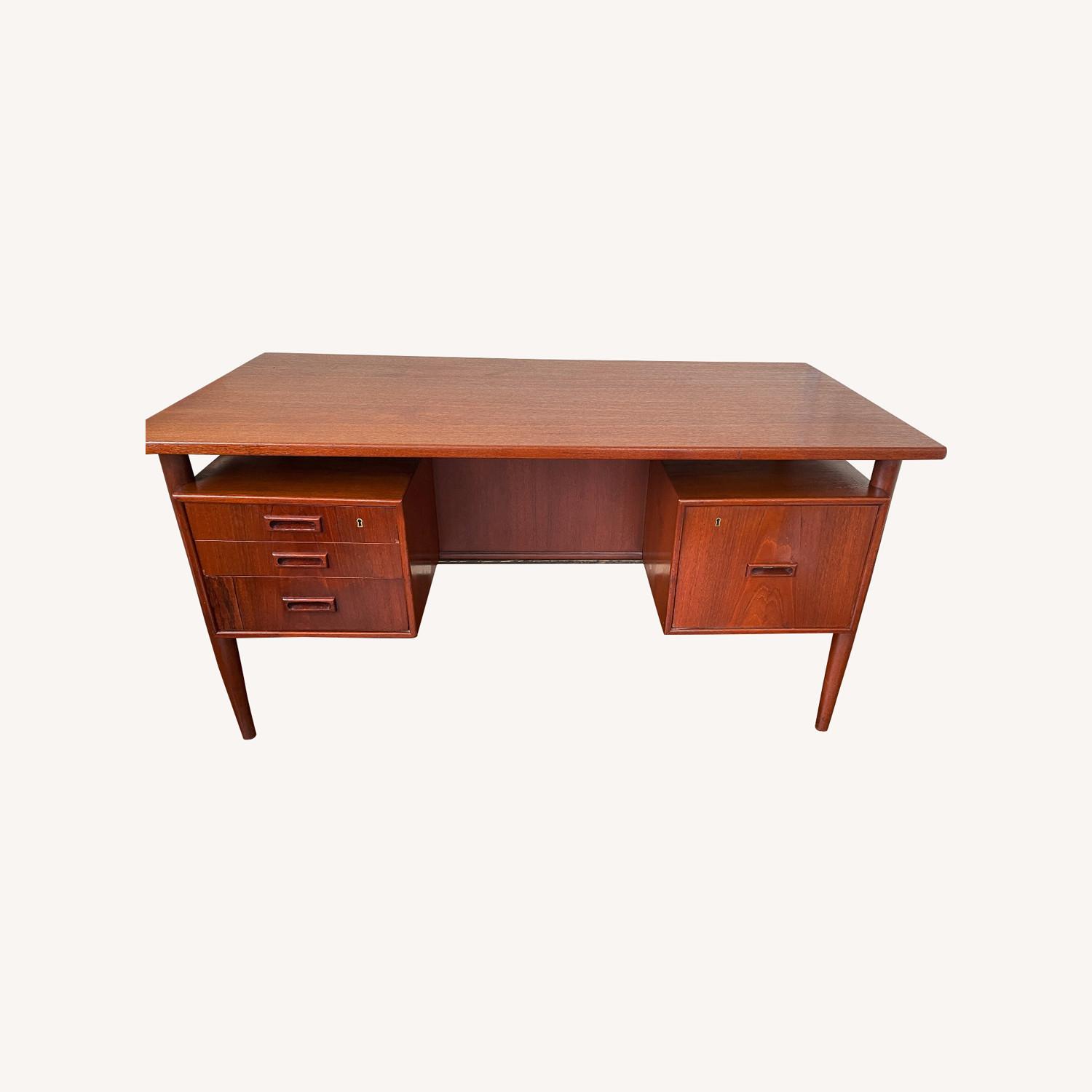 Vintage Mid Century Scandinavian Desk 1970's - image-0