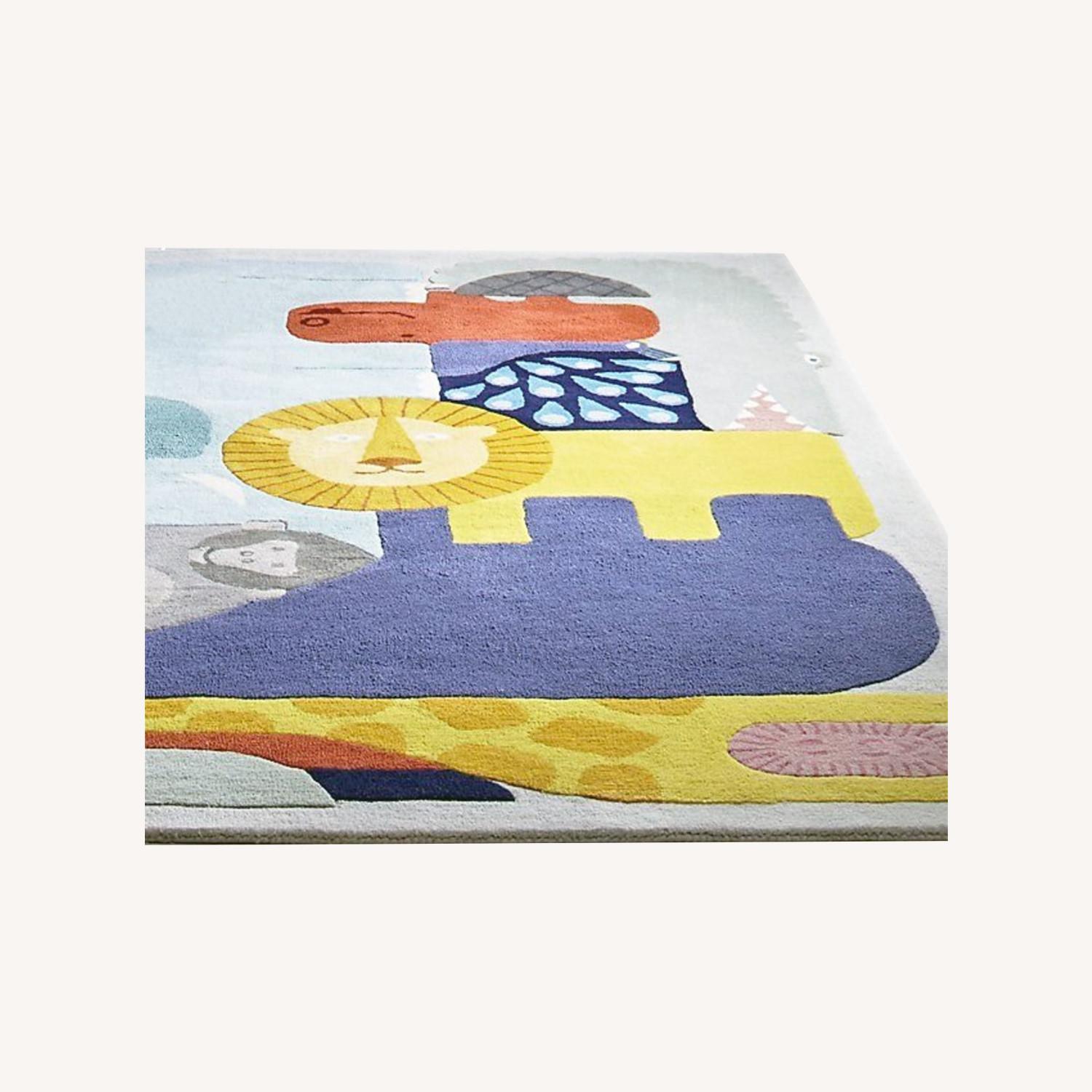 Area Rug Carpet Nursery Kids Bedroom 100% Wool - image-0