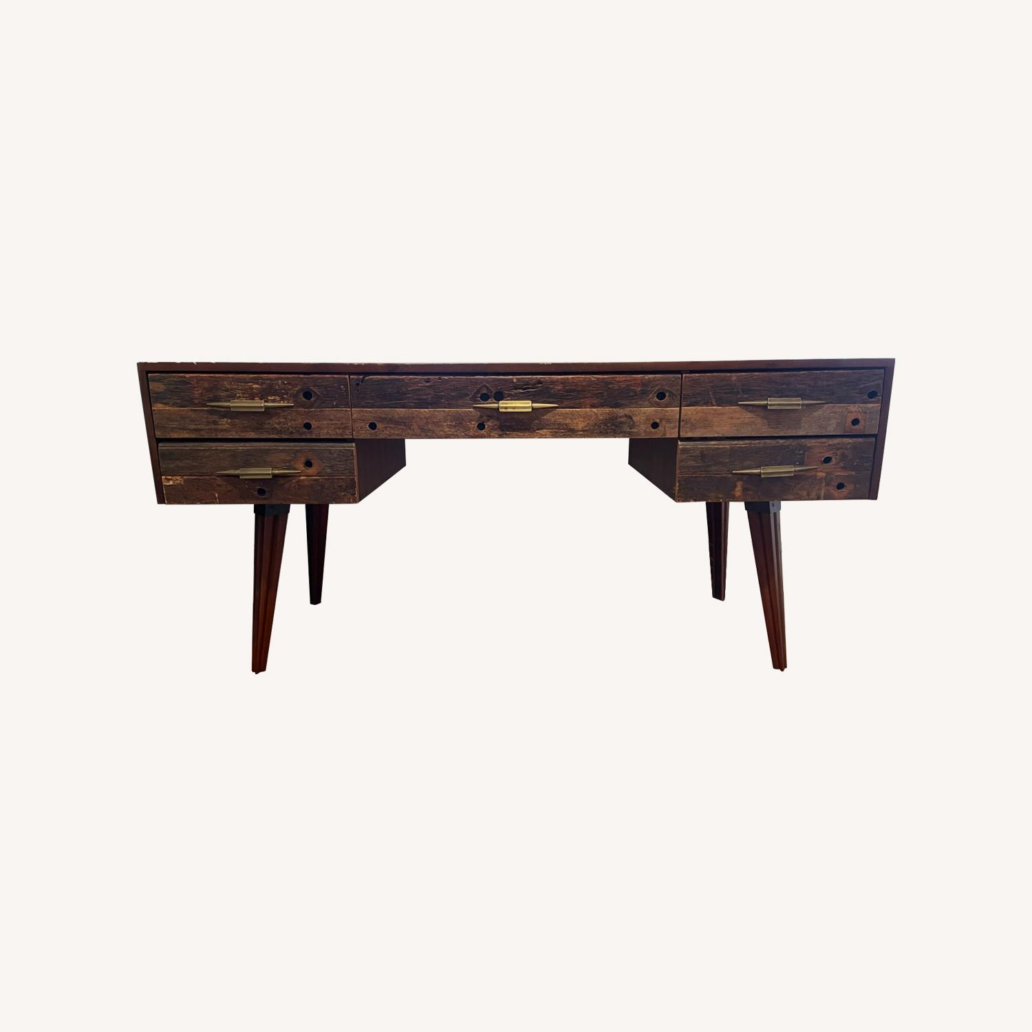 Rustic, Solid Wood Desk - AptDeco