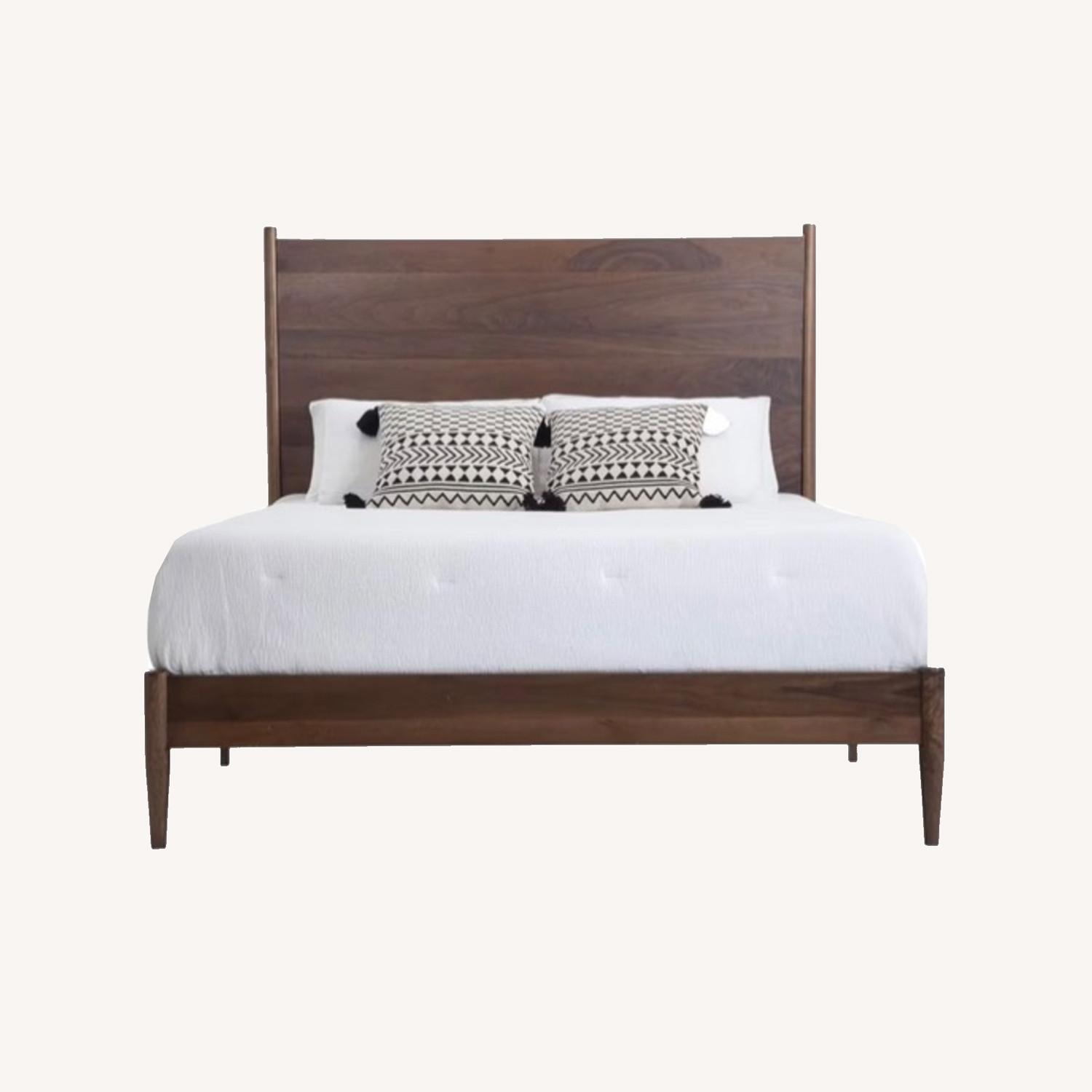 Walnut Finished Full Sice Bedframe - image-0