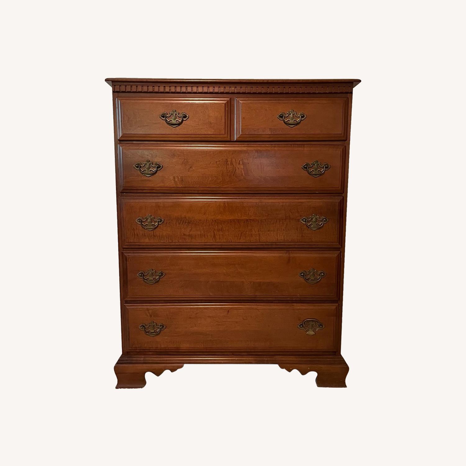 1960s Vintage Bassett Tall 6 Drawer Dresser - AptDeco