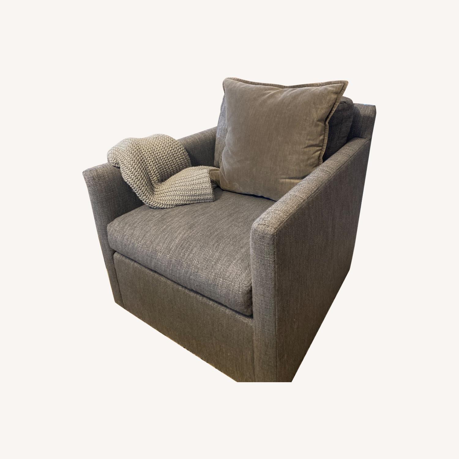 Restoration Hardware Oiver Swivel Armchairs 2pc - image-0