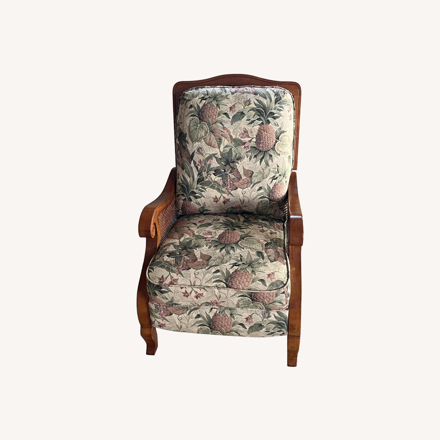 Lounge Chair With Tropical Pineapple Print - image-0