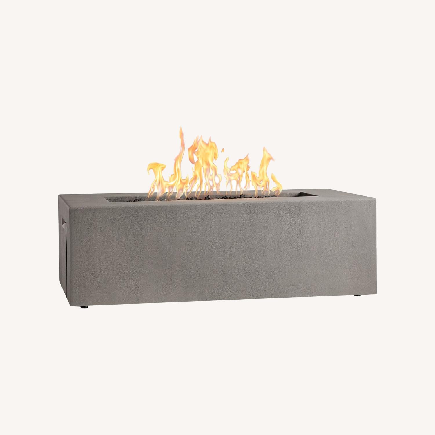 Pottery Barn ArborConcrete Rectangular Propane Fire Table - image-0