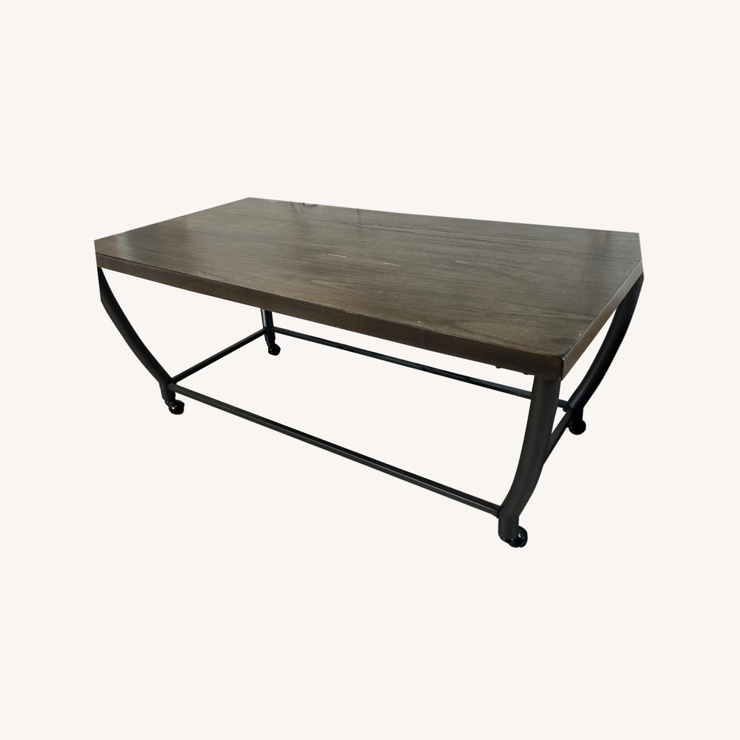 Coffee Table with Removable Wheels - image-0
