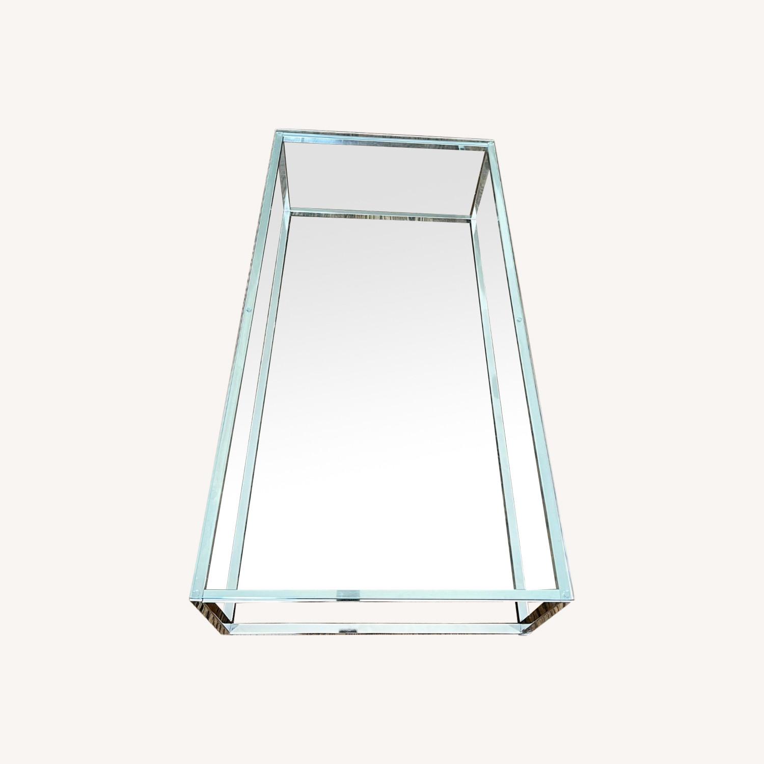 CB2 Glass and Chrome Coffee Table - image-0