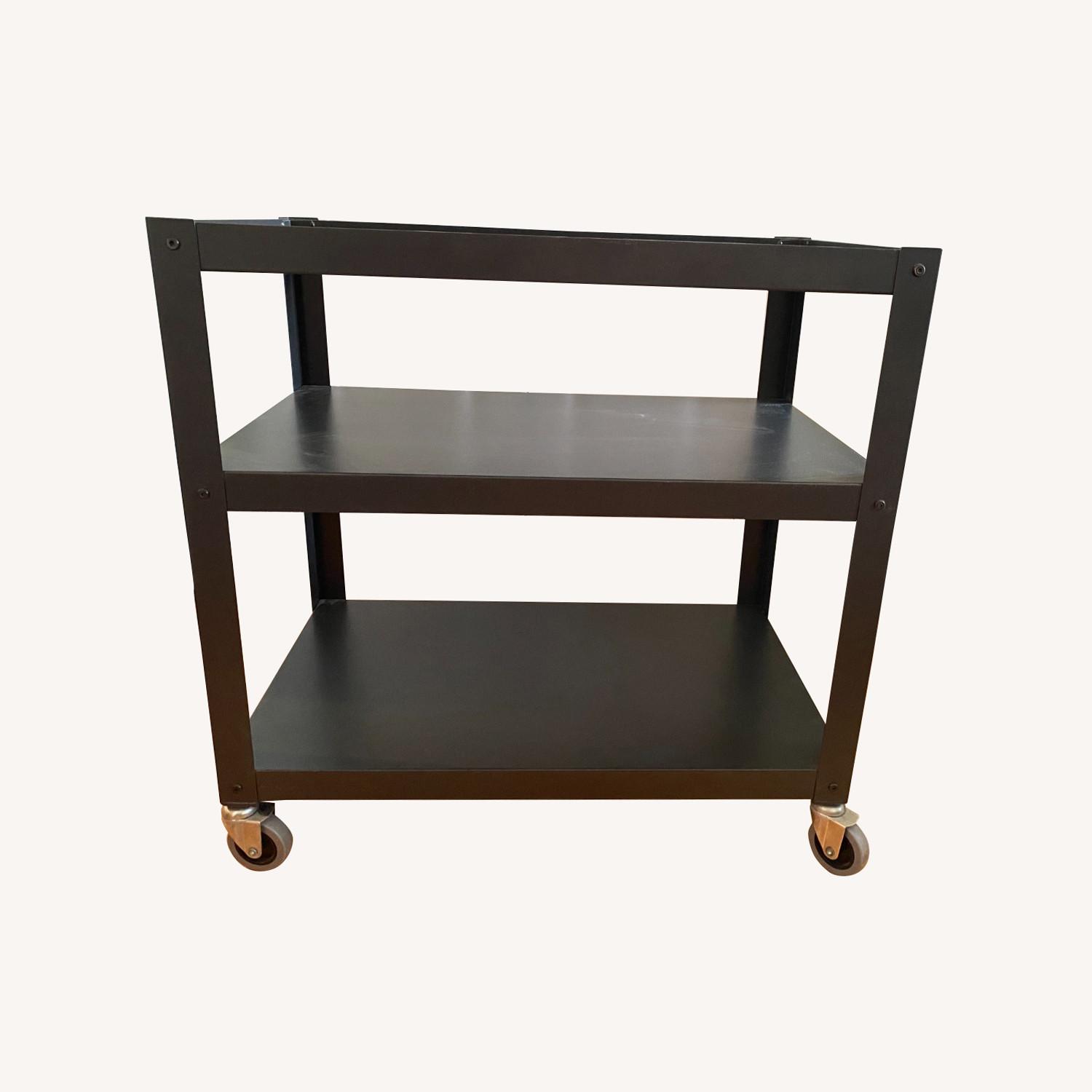 CB2 Metal Rolling Cart 30"X18" - image-0