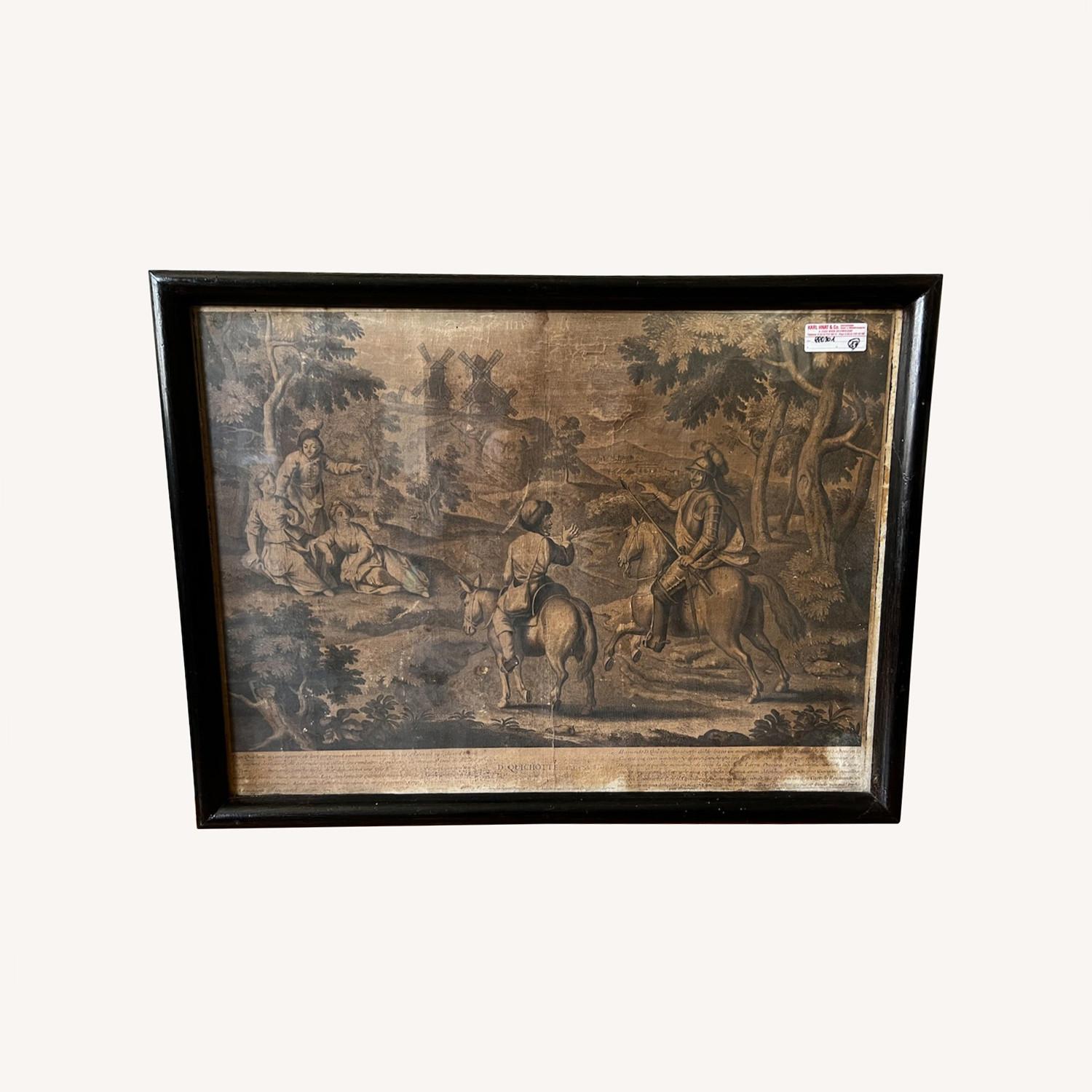 German Framed Don Quixote Prints AptDeco