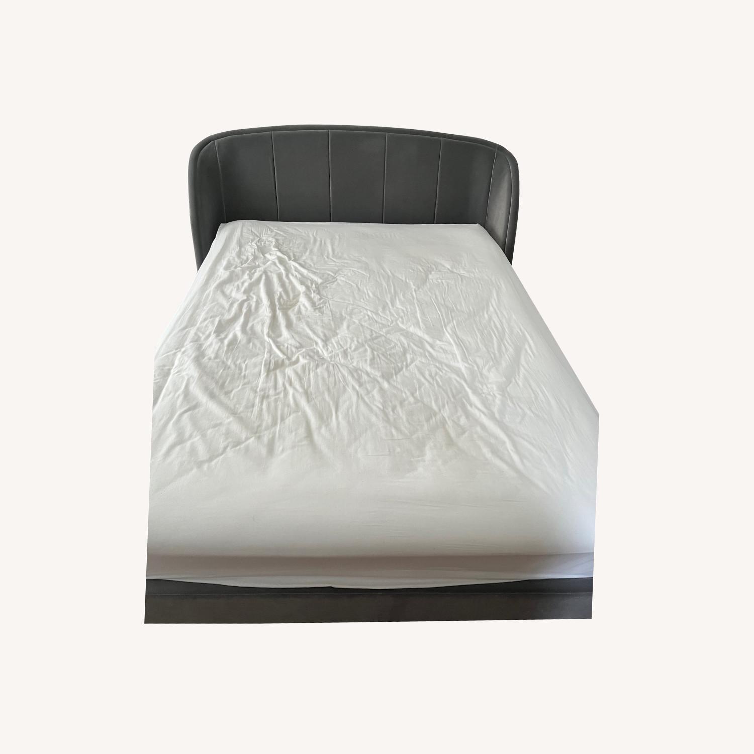 Crate & Barrel Ava Queen Bed - Gray - image-0