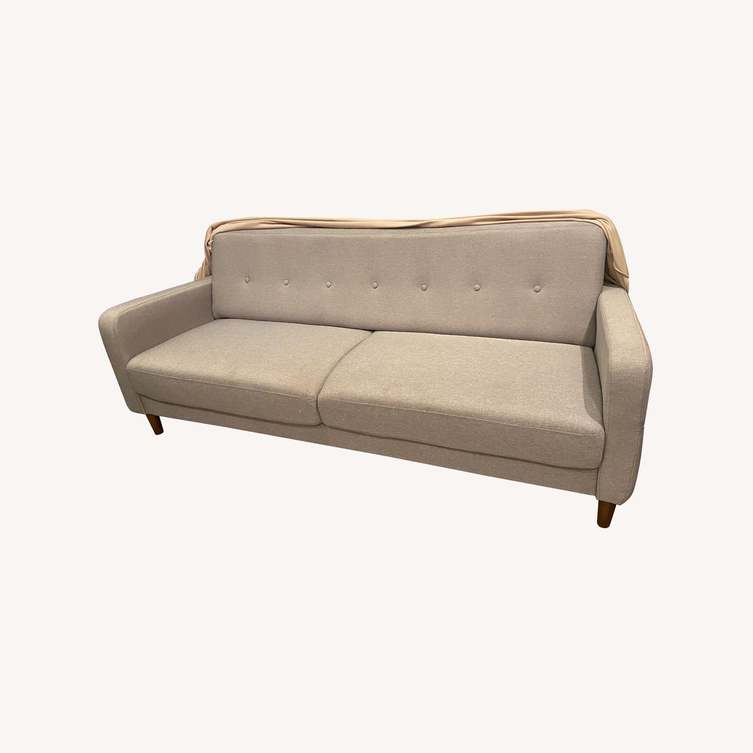 Wayfair Midcentury Modern Sofa in Light Gray AptDeco