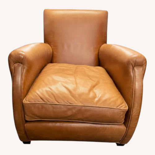 Used Art Deco Style Leather Club Chair for sale on AptDeco