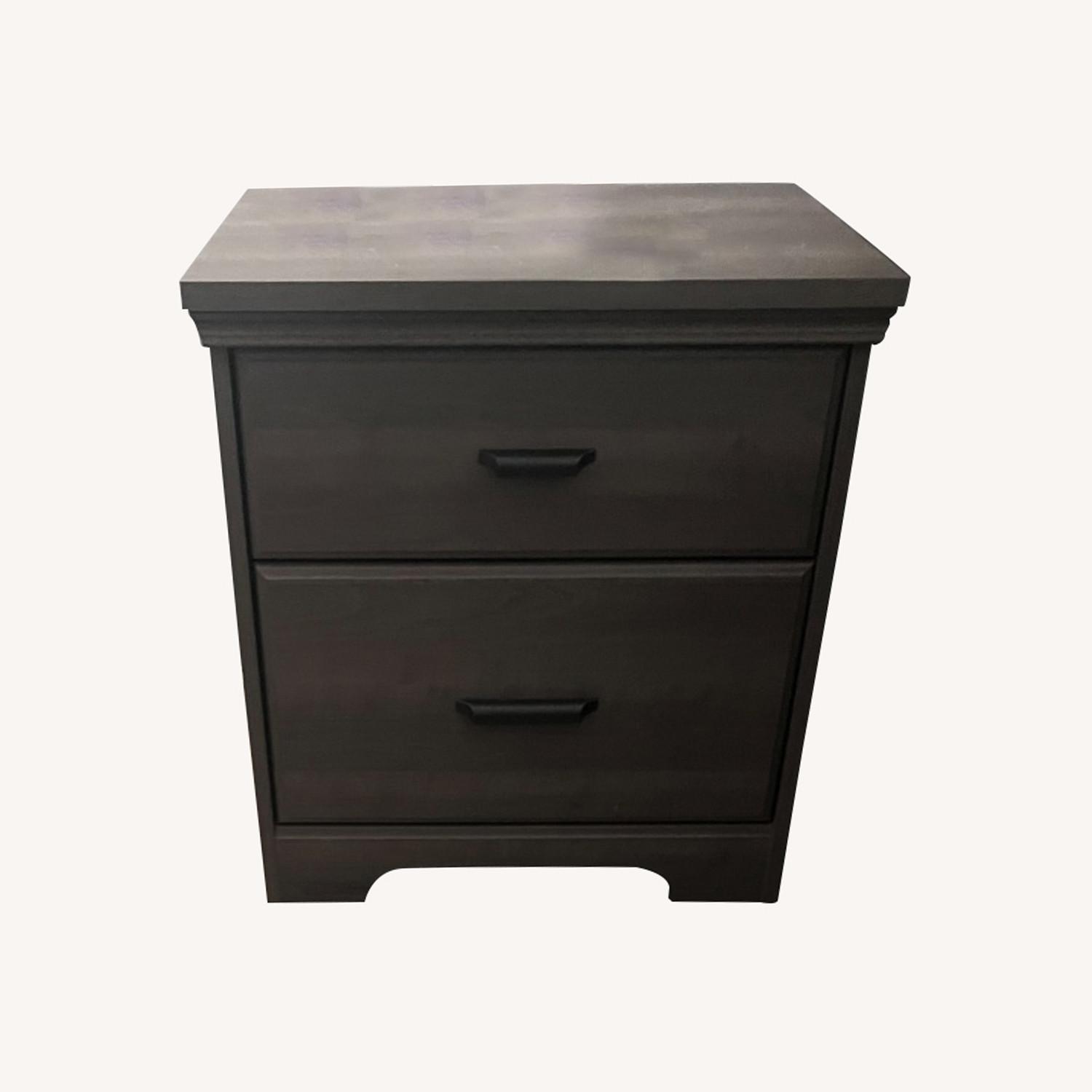 Gray Maple Nightstand AptDeco