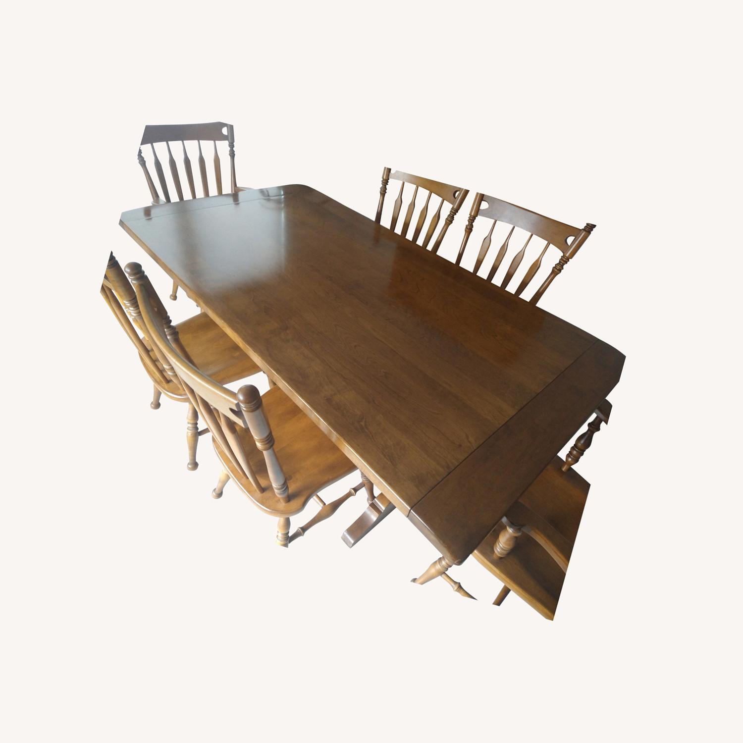 Ethan Allen Heirloom Nutmeg Maple Dining Set - image-0