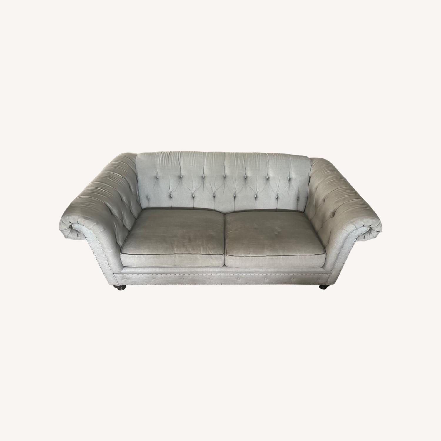 Small Light Gray Sofa AptDeco