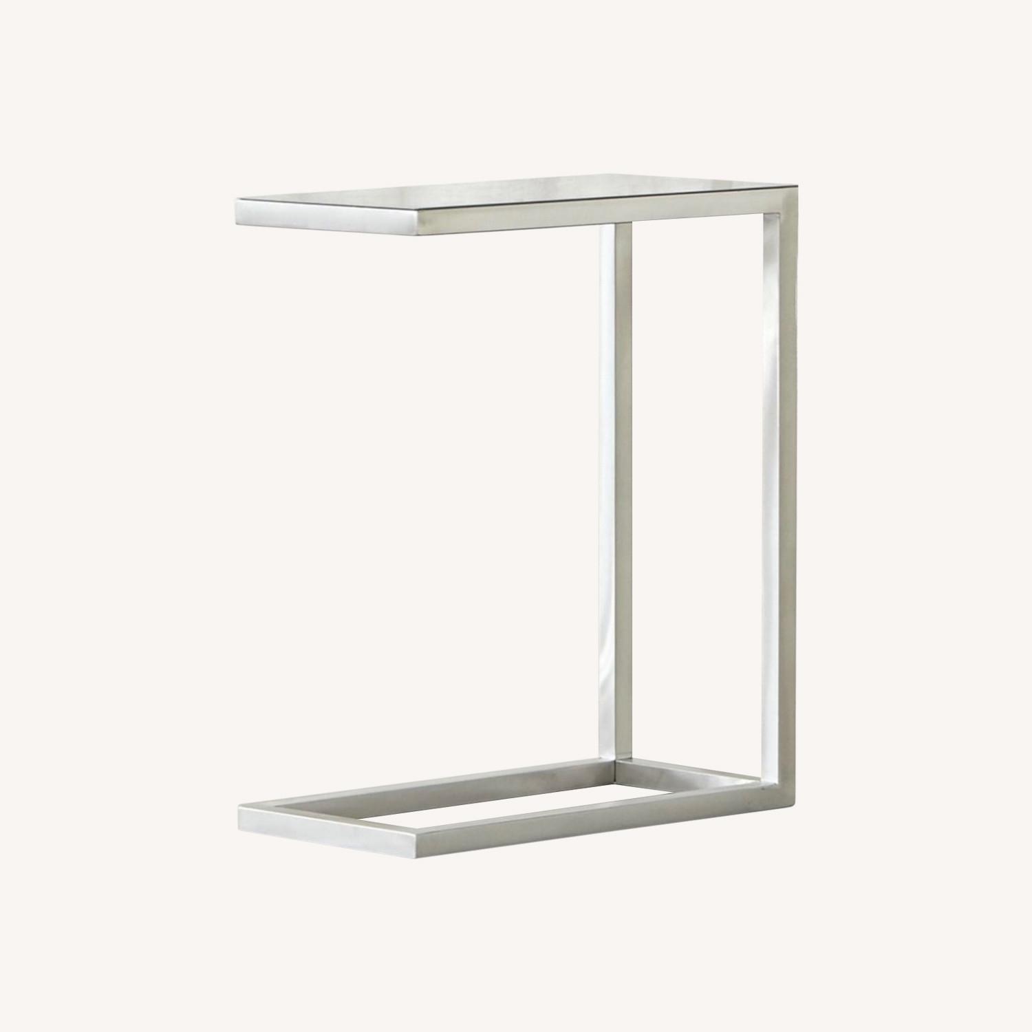 Crate & Barrel Era Stainless Steel C Table - image-0