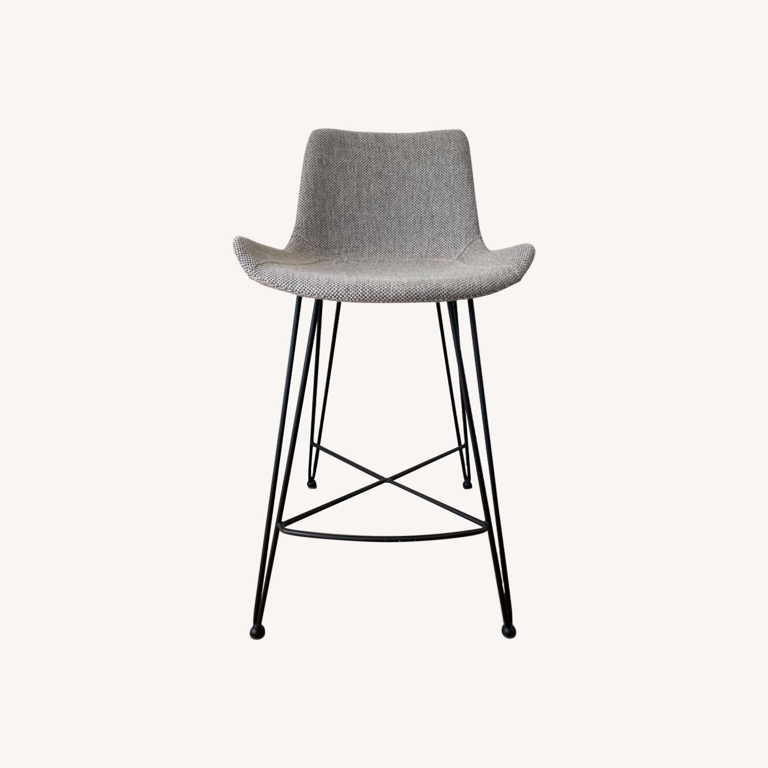 Gray Tweed Counter Stools AptDeco
