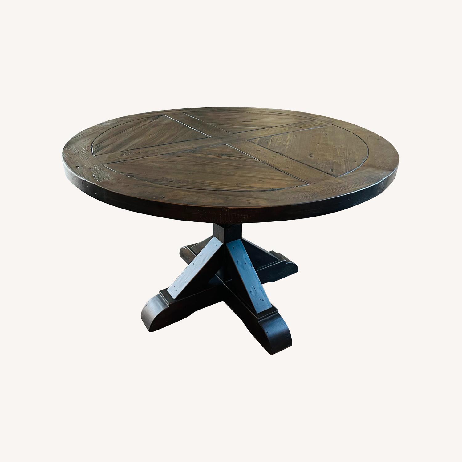 Restoration Hardware X-Base Round Dining Table - image-0