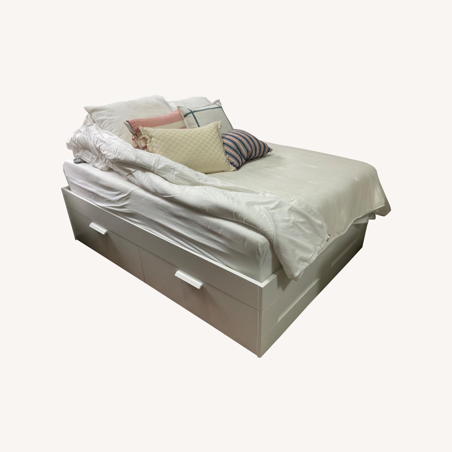 IKEA BRIMNES Bed Frame With Storage AptDeco