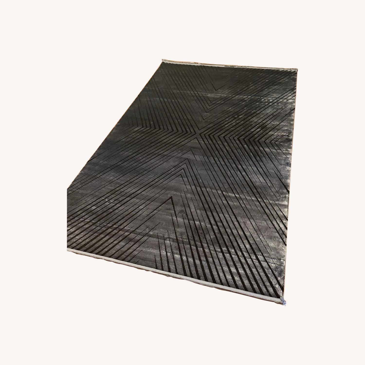 Wayfair Black and Gray Geometric Area Rug - image-0